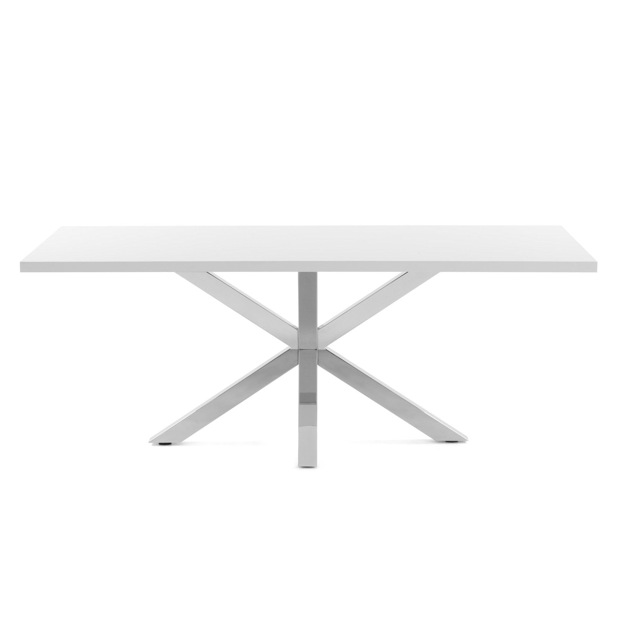 Stół ARGO biały ze srebrną podstawą La Forma Eye on Design