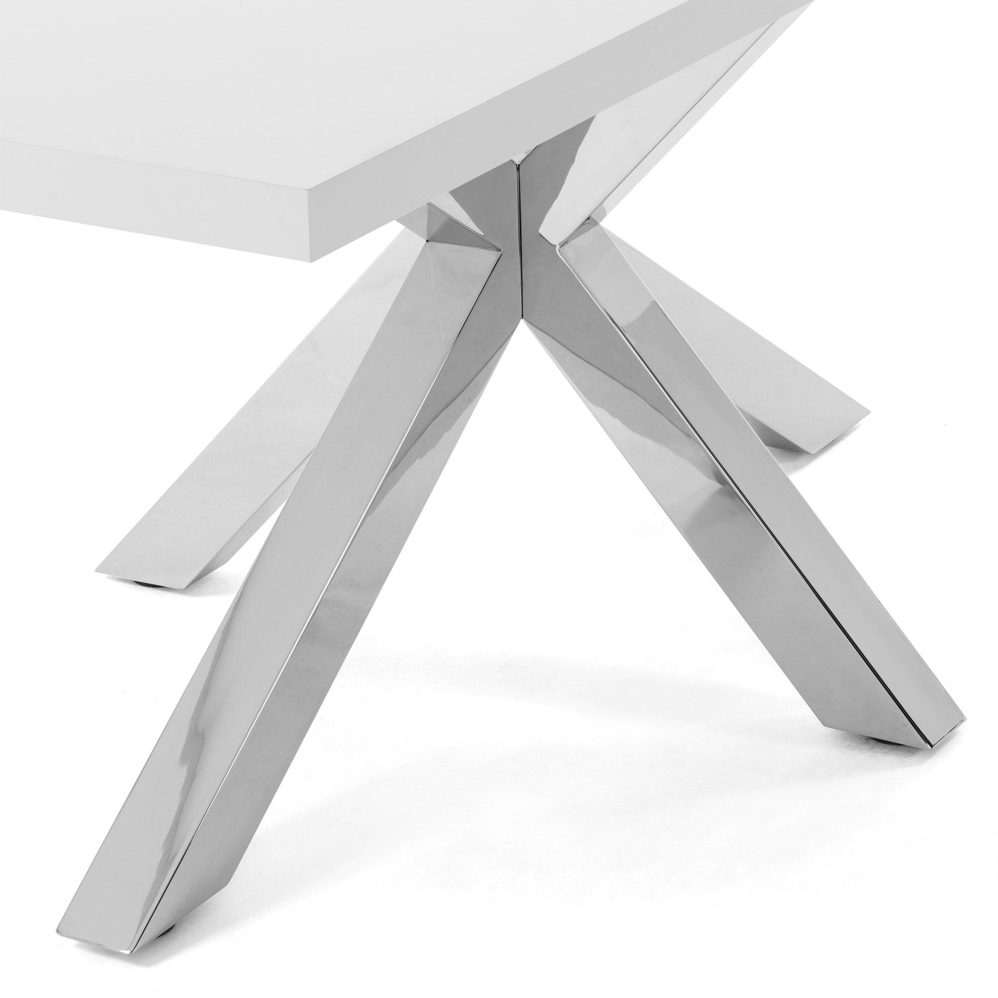 Stół ARGO biały ze srebrną podstawą La Forma Eye on Design