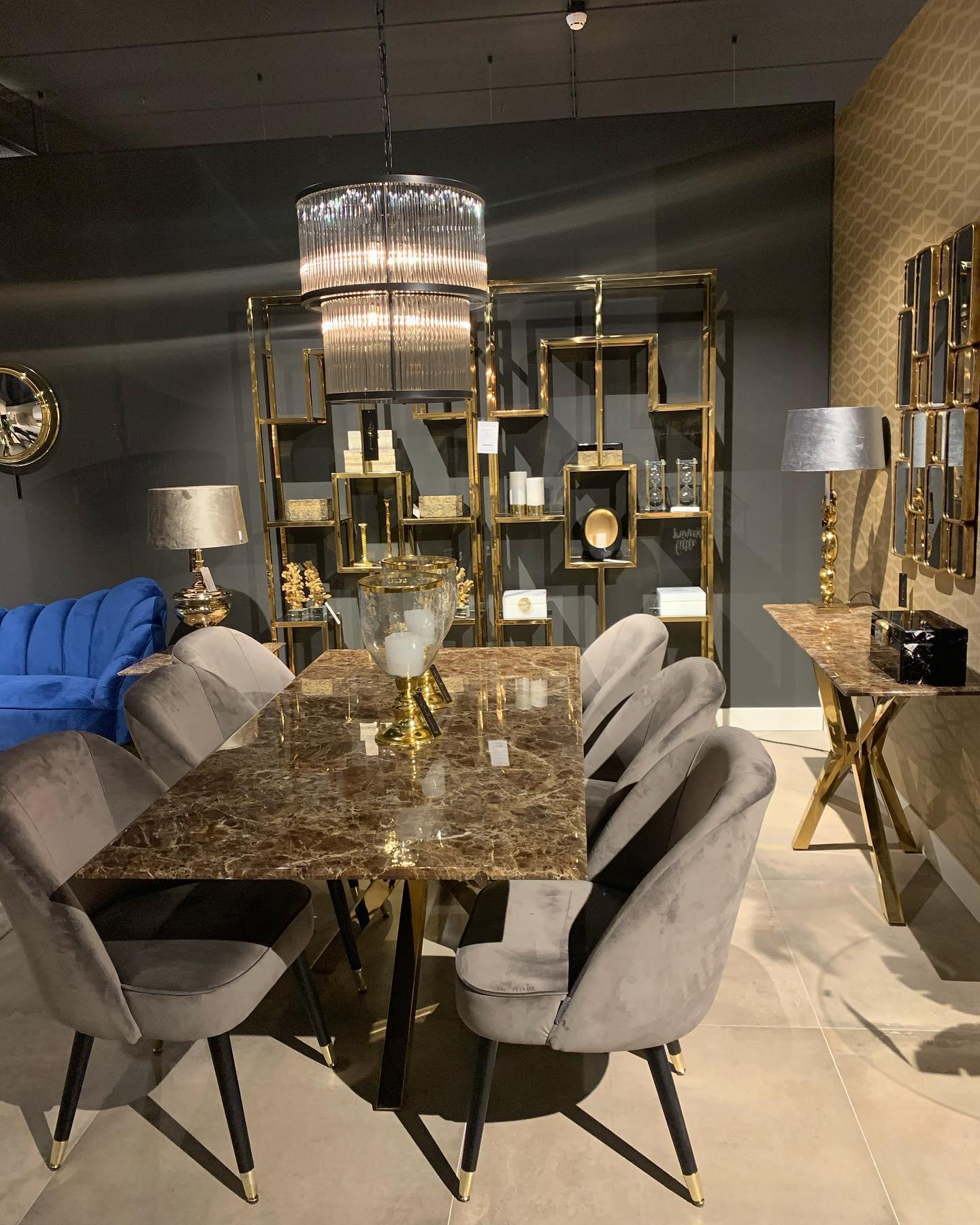 Stół CONRAD brązowy marmur Richmond Interiors Eye on Design