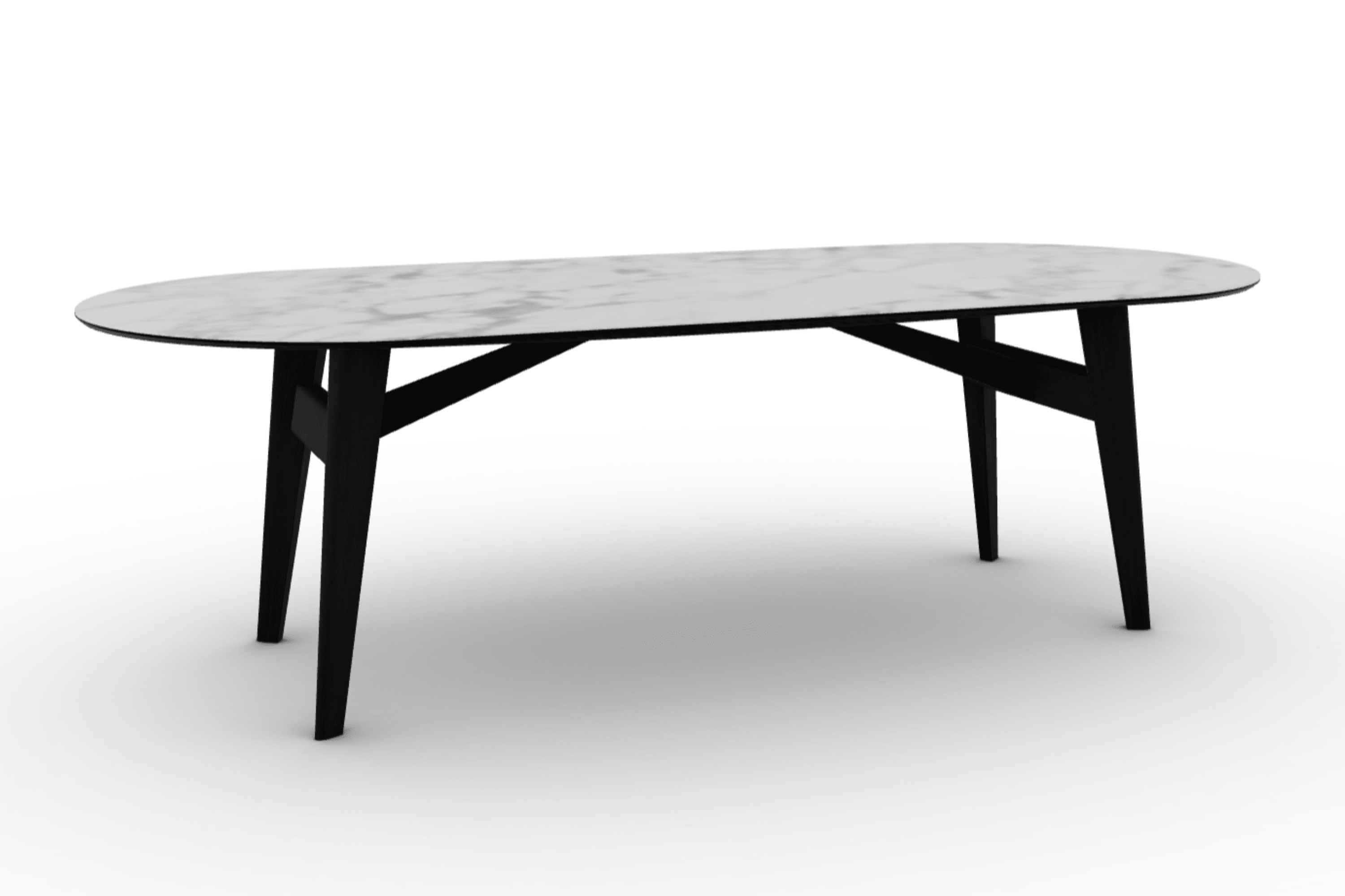Stół elipsa ABREY biały marmur Calligaris Eye on Design