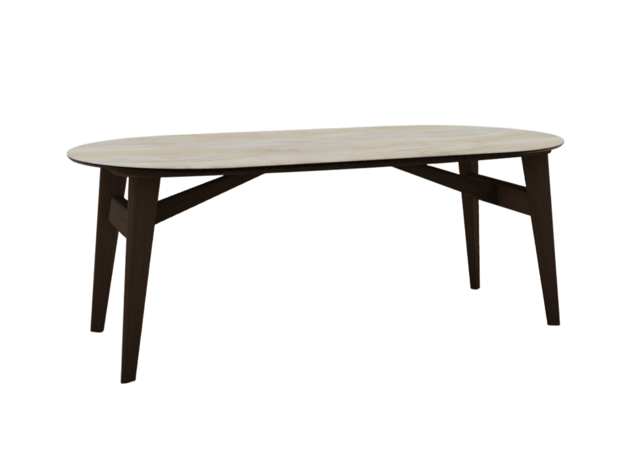 Stół elipsa ABREY piaskowy marmur Calligaris Eye on Design