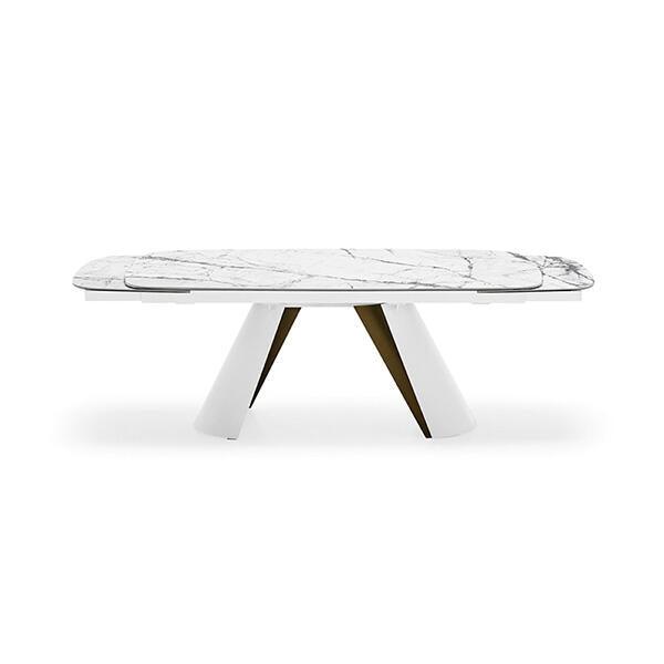 Stół elipsa rozkładany APIAN kremowy marmur Calligaris Eye on Design