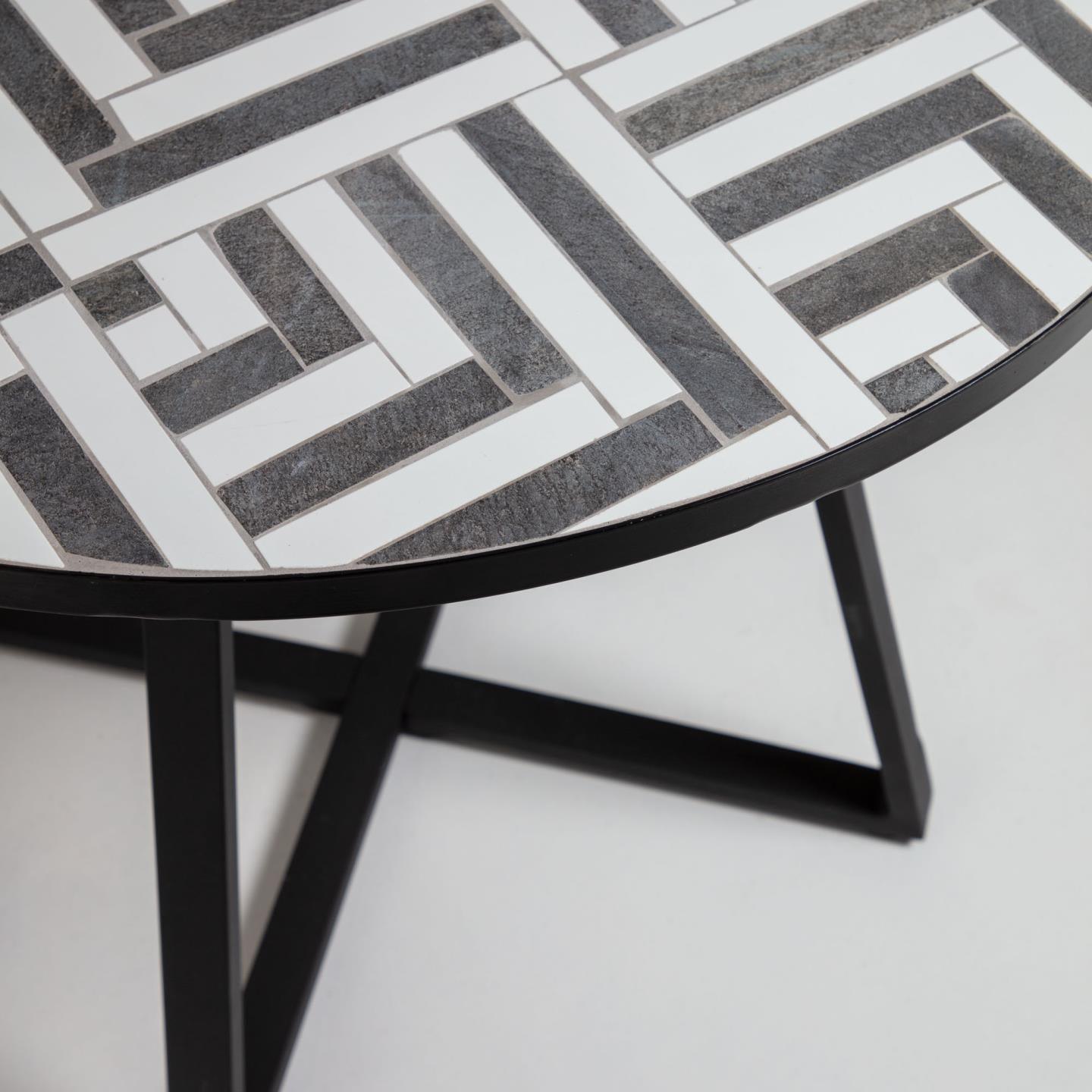 Stół ogrodowy TELLA czarno-biała ceramika La Forma Eye on Design
