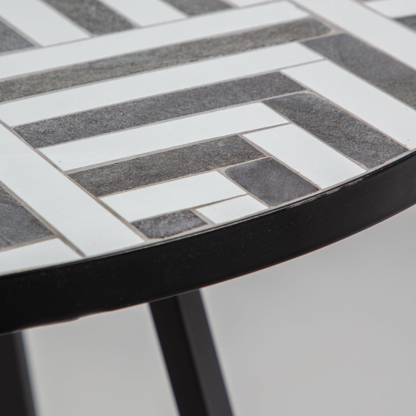 Stół ogrodowy TELLA czarno-biała ceramika La Forma Eye on Design