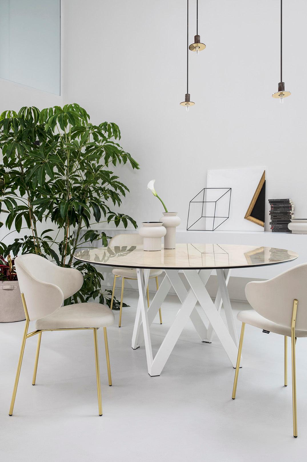 Stół okrągły CARTESIO czarny marmur Calligaris Eye on Design