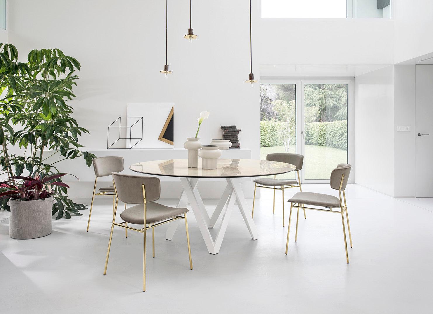 Stół okrągły CARTESIO czarny marmur Calligaris Eye on Design