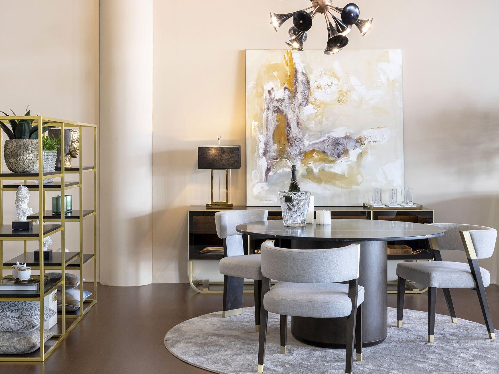 Stół okrągły HER II czarny marmur Stylish Club Eye on Design