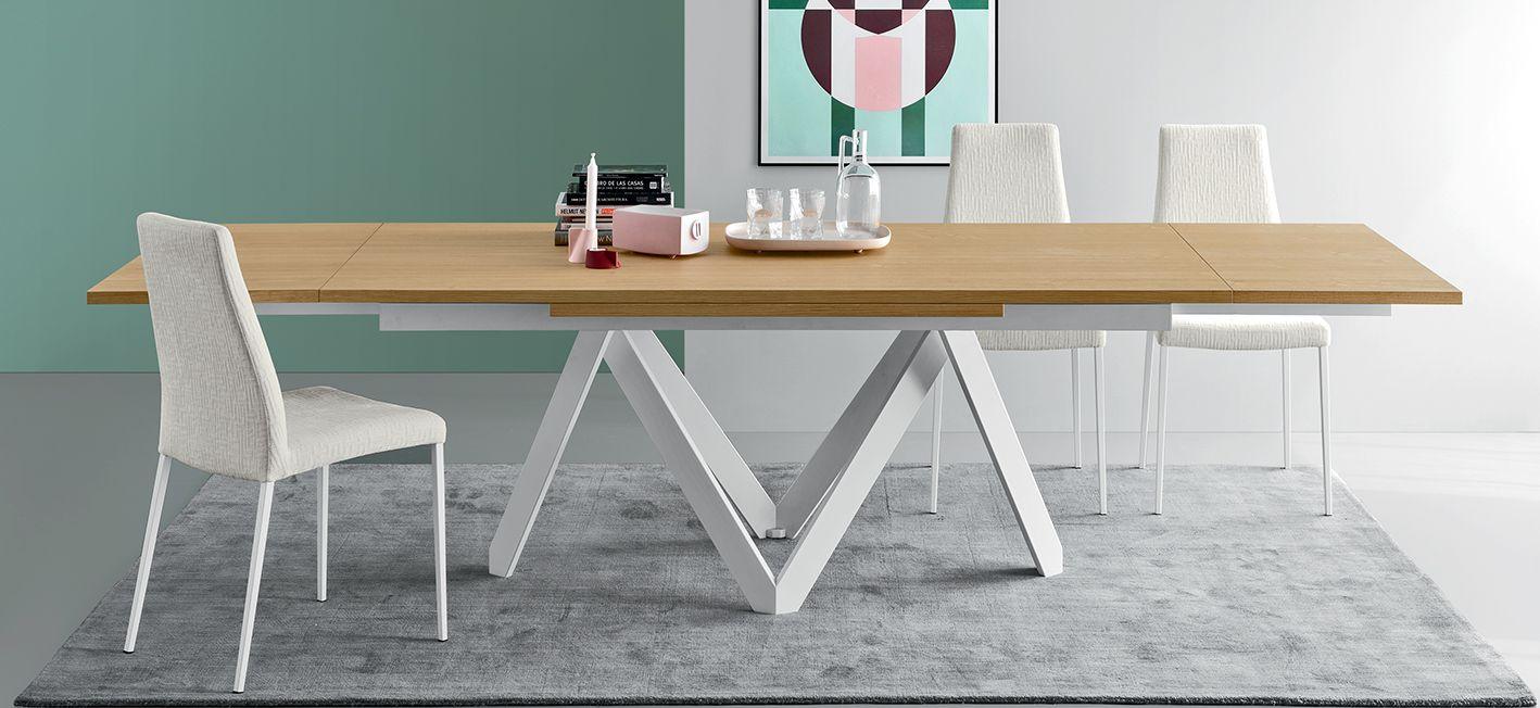 Stół prostokątny rozkładany CARTESIO brązowa ceramika Calligaris Eye on Design