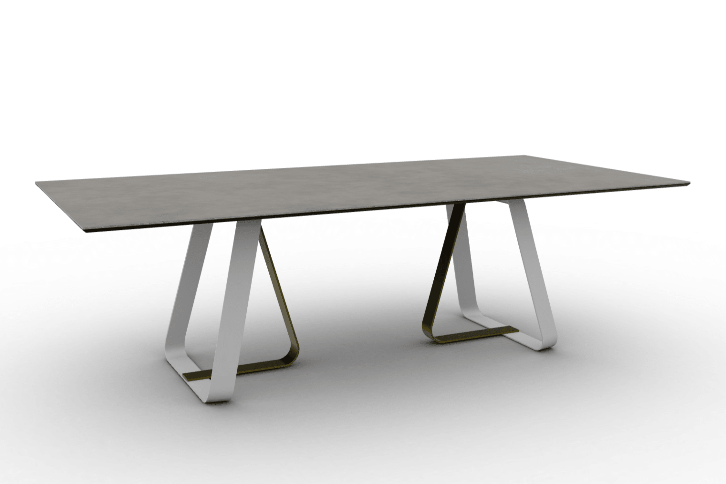 Stół prostokątny SUNSHINE jasnoszara ceramika Calligaris Eye on Design