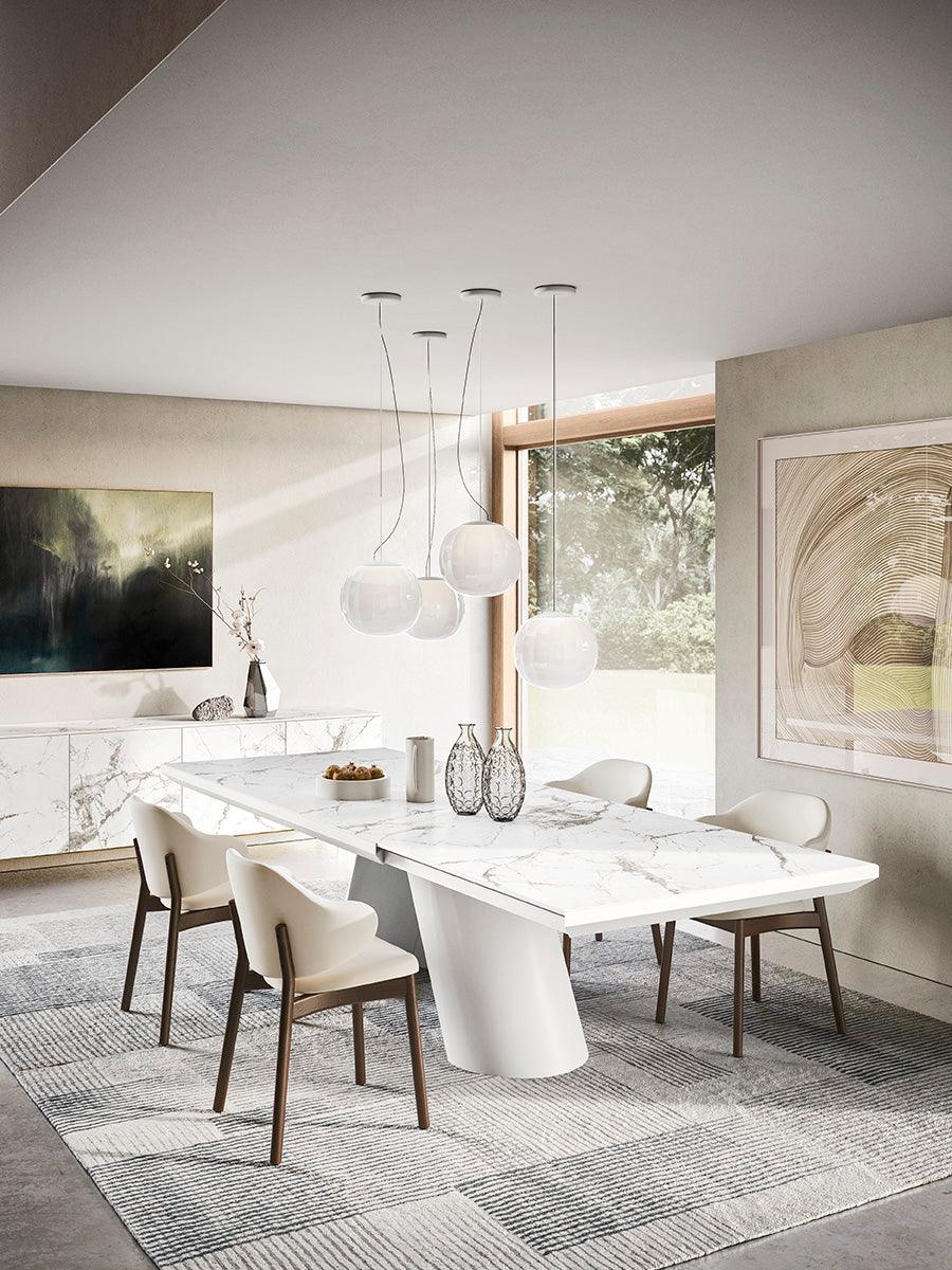 Stół rozkładany APIAN kremowy marmur Calligaris Eye on Design