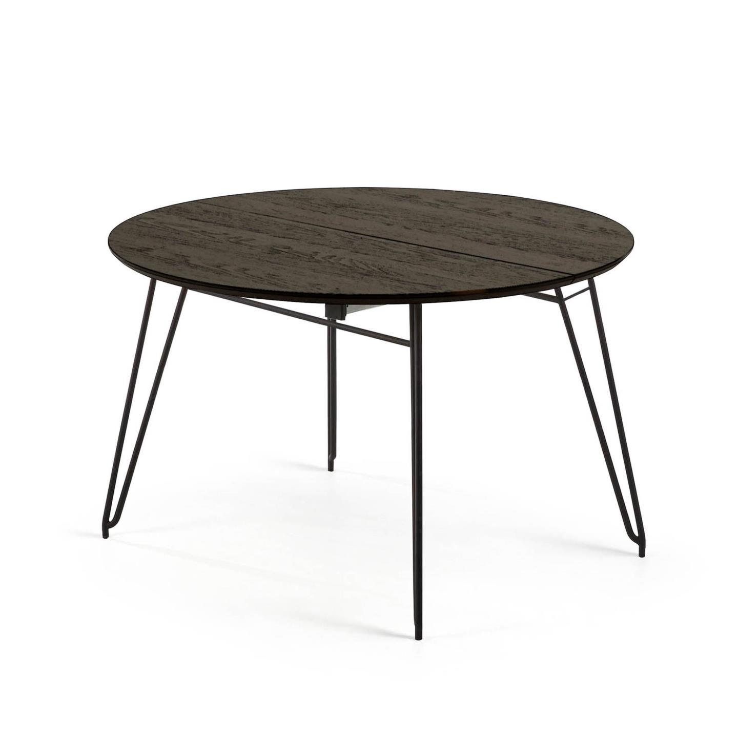 Stół rozkładany MILIAN fornir jesionowy La Forma 120-200 x 120 cm Eye on Design