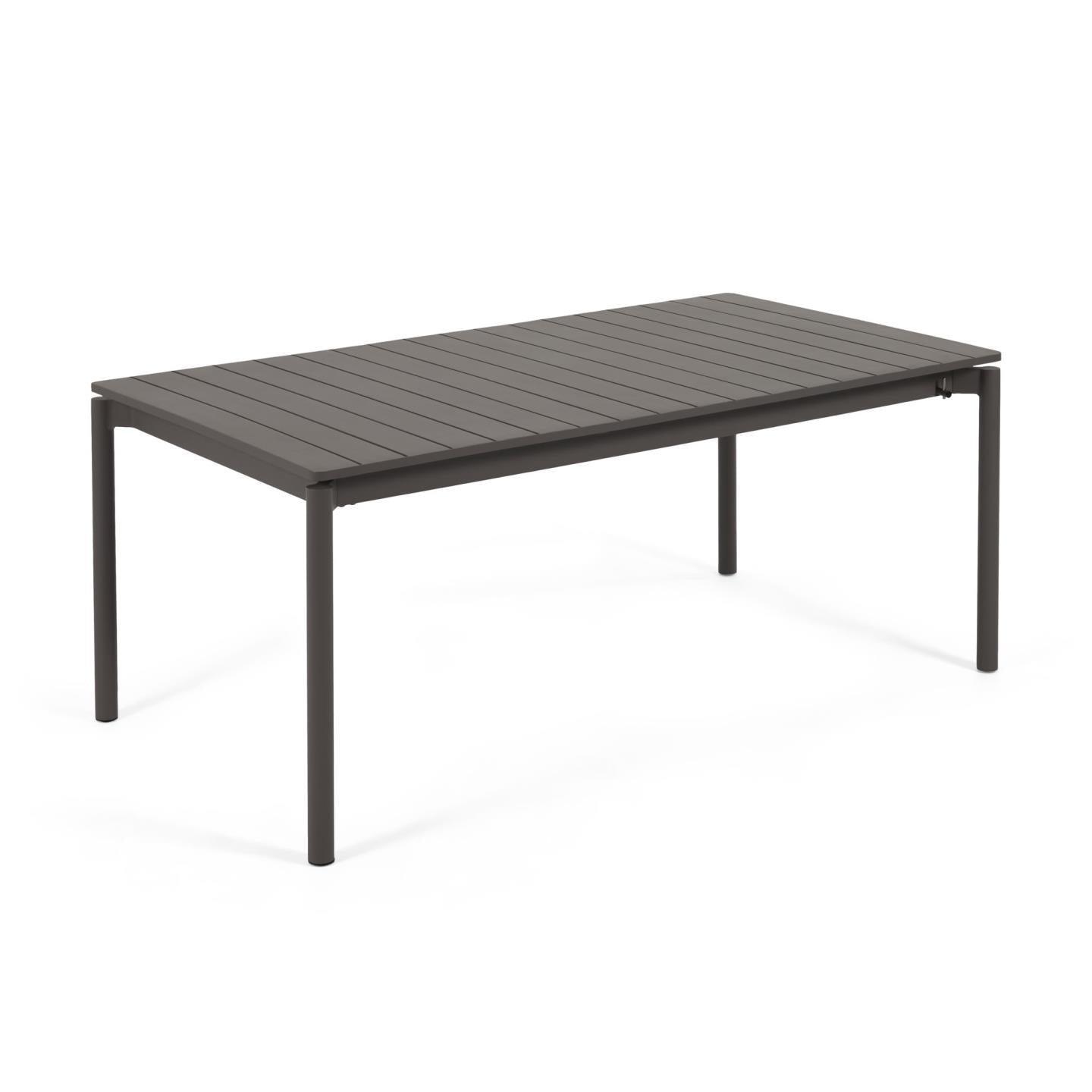 Stół rozkładany ogrodowy ZALTANA czarny La Forma 100x180-240 cm Eye on Design