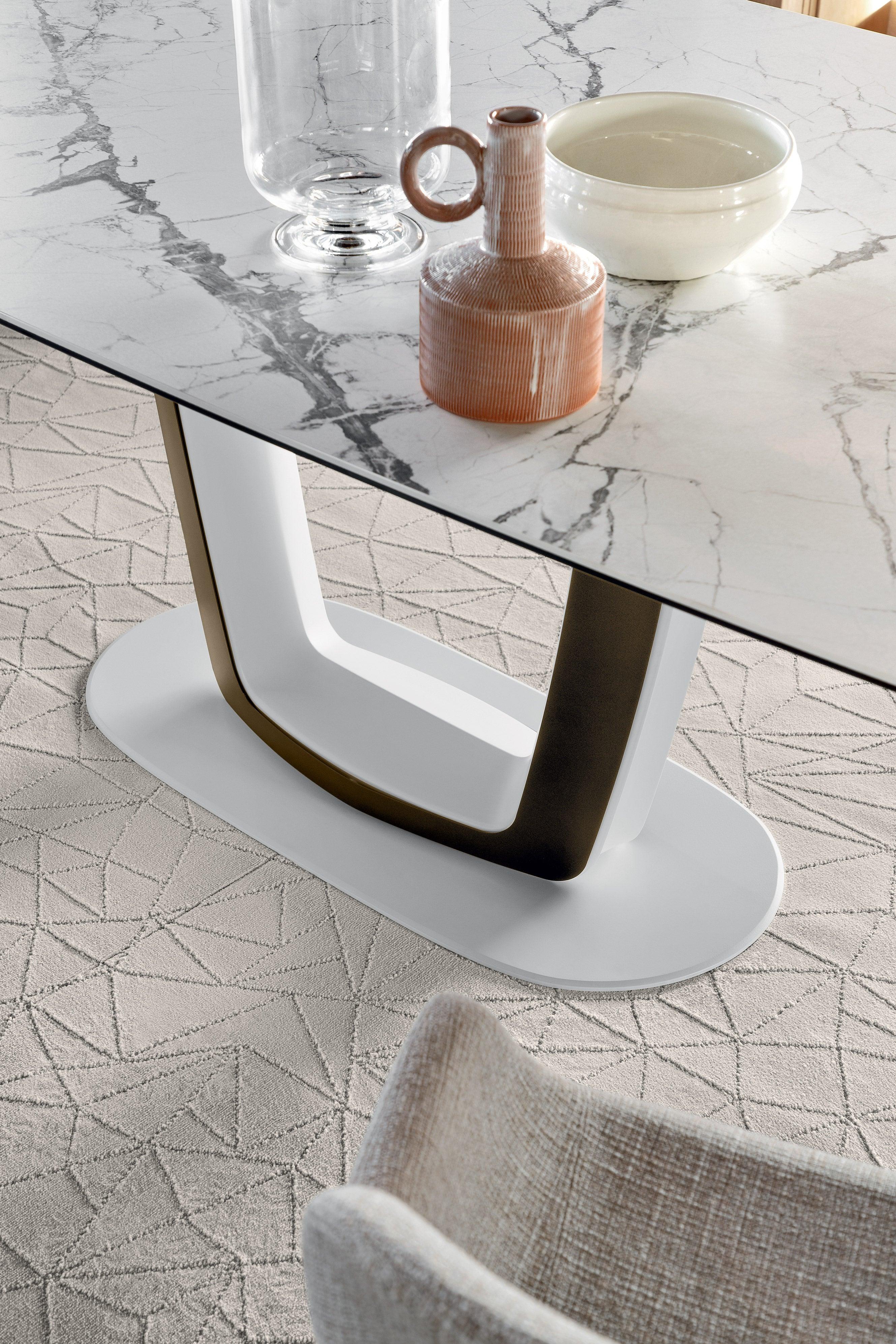 Stół rozkładany ORBITAL transparentne szkło Calligaris Eye on Design