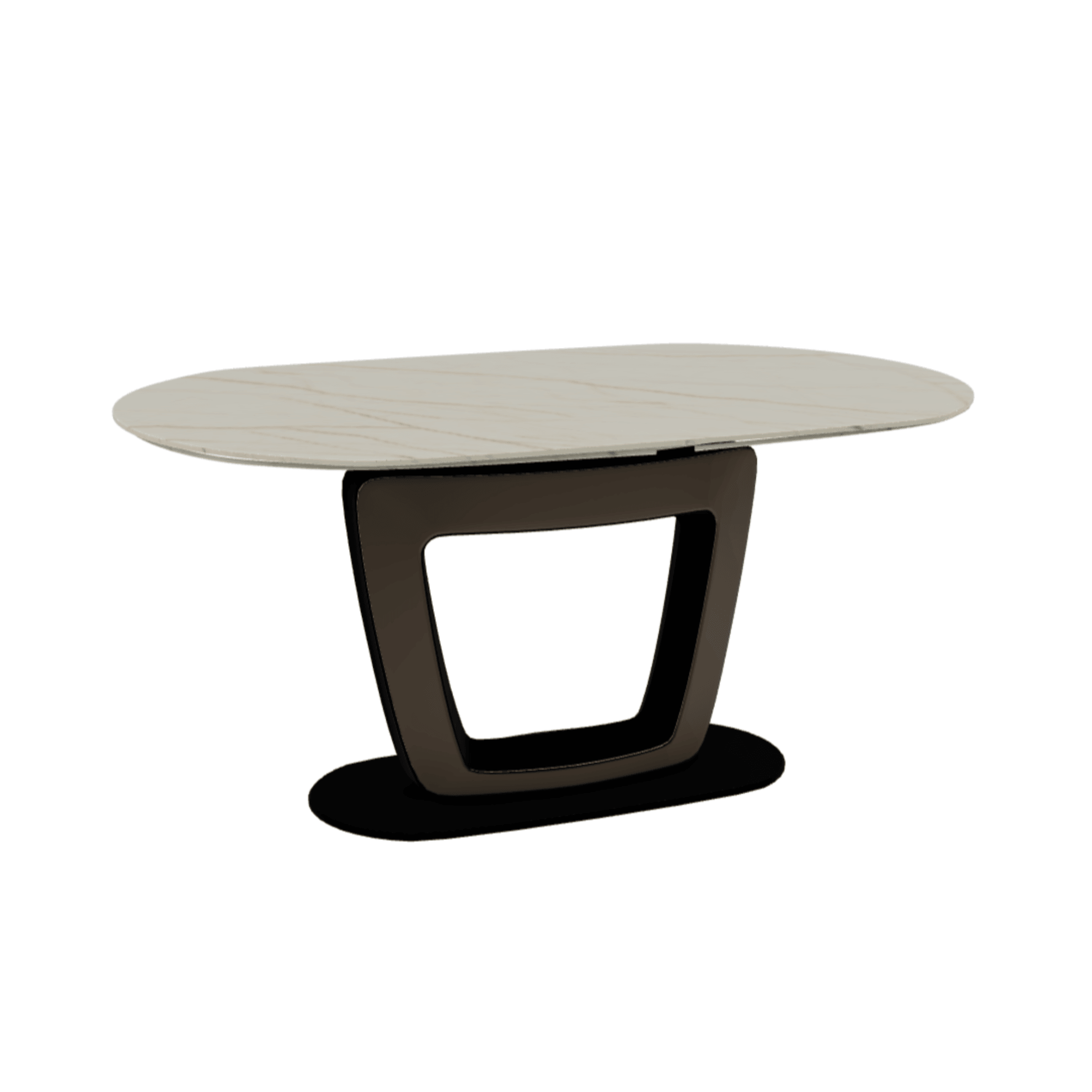Stół rozkładany ORBITAL złoty marmur Calligaris Eye on Design