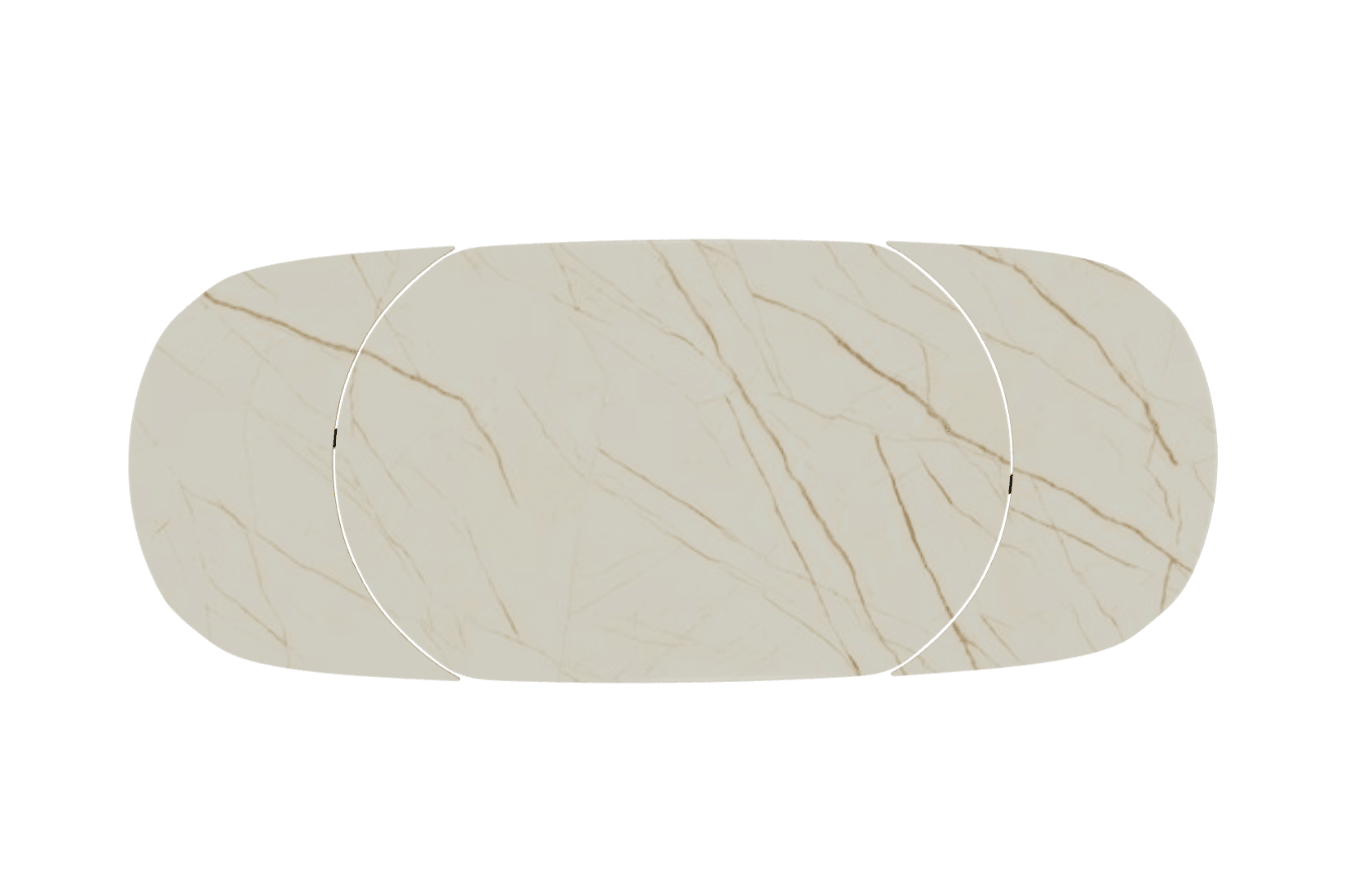 Stół rozkładany ORBITAL złoty marmur Calligaris Eye on Design