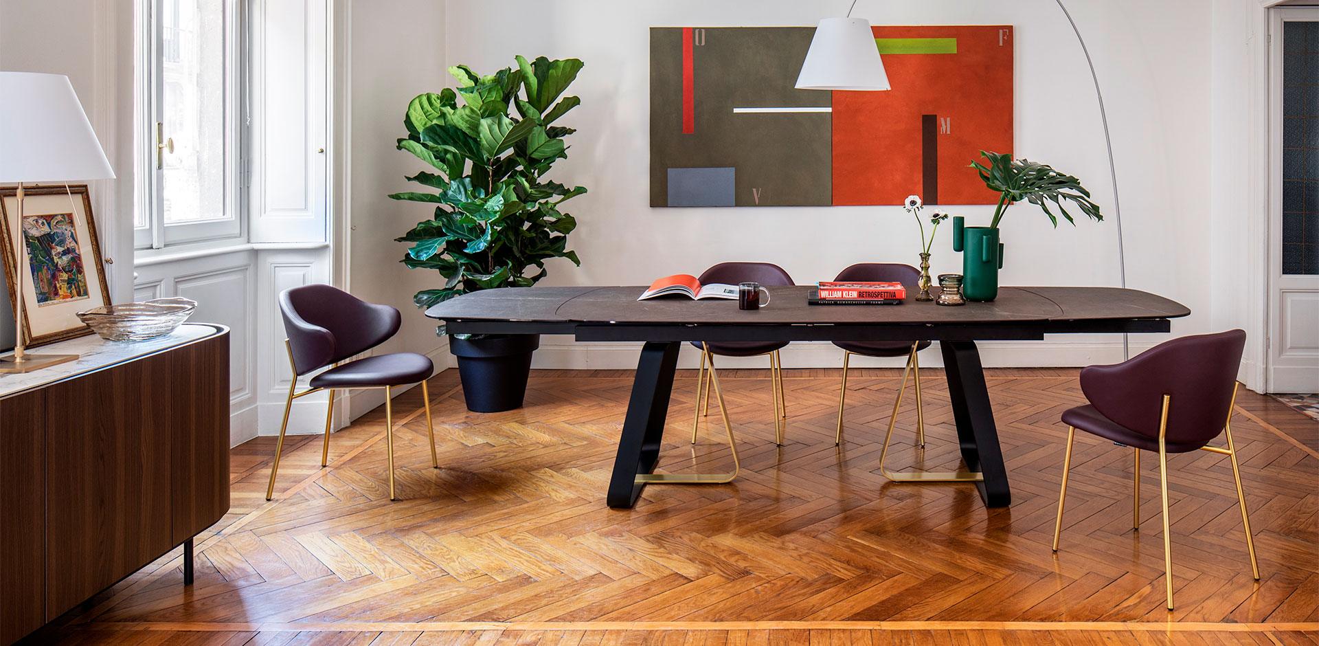 Stół rozkładany SUNSHINE biały marmur Calligaris Eye on Design