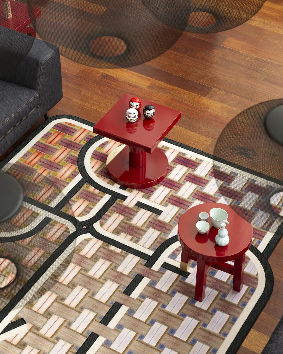 Stolik kawowy COMMON COMARDES TAILOR bordowy Moooi Eye on Design