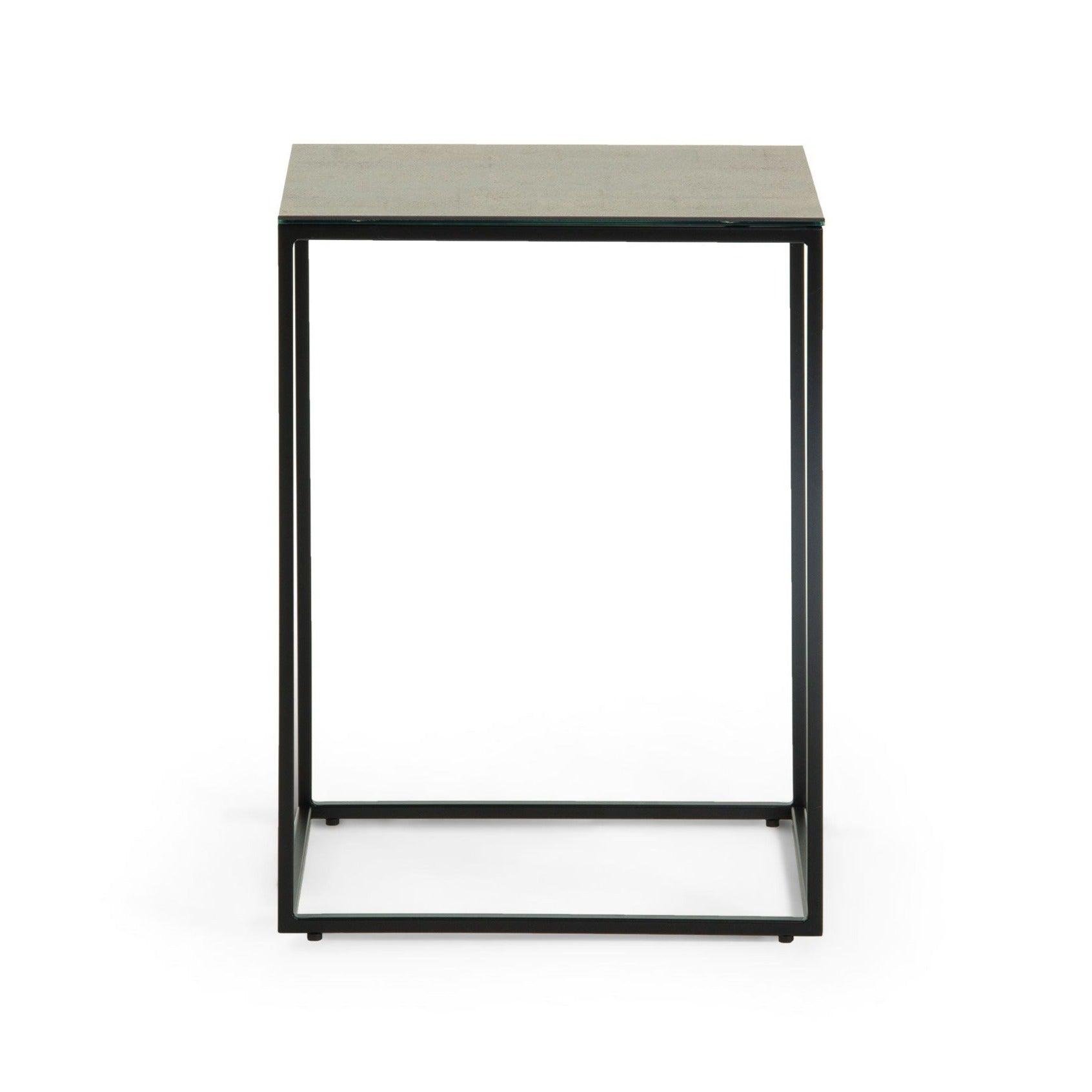 Stolik boczny REWENA brązowa ceramika La Forma Eye on Design