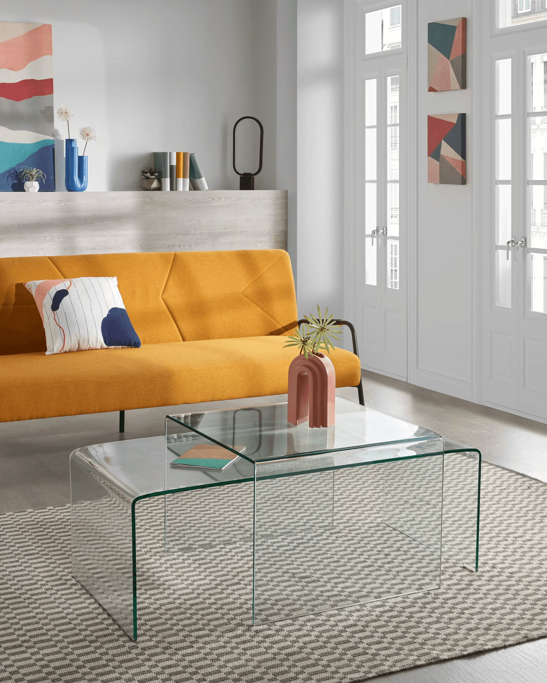 Stolik kawowy BURANO przezroczyste szkło La Forma Eye on Design