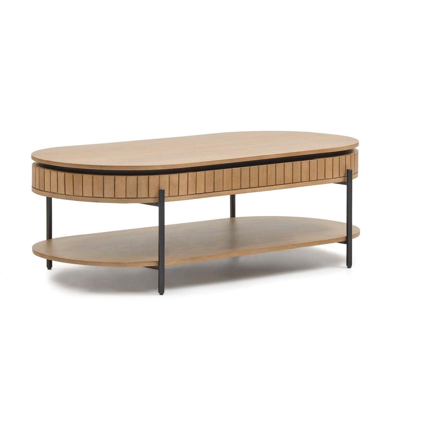 Stolik kawowy z szufladą LICIA lite drewno mango La Forma Eye on Design