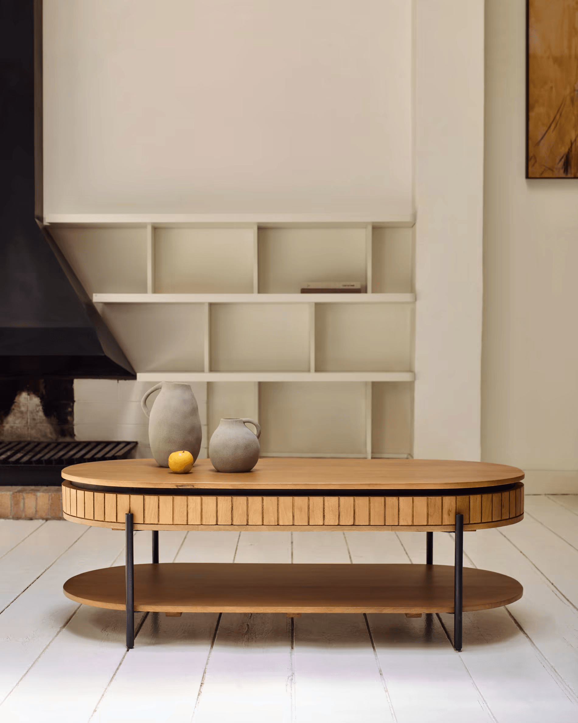 Stolik kawowy z szufladą LICIA lite drewno mango La Forma Eye on Design