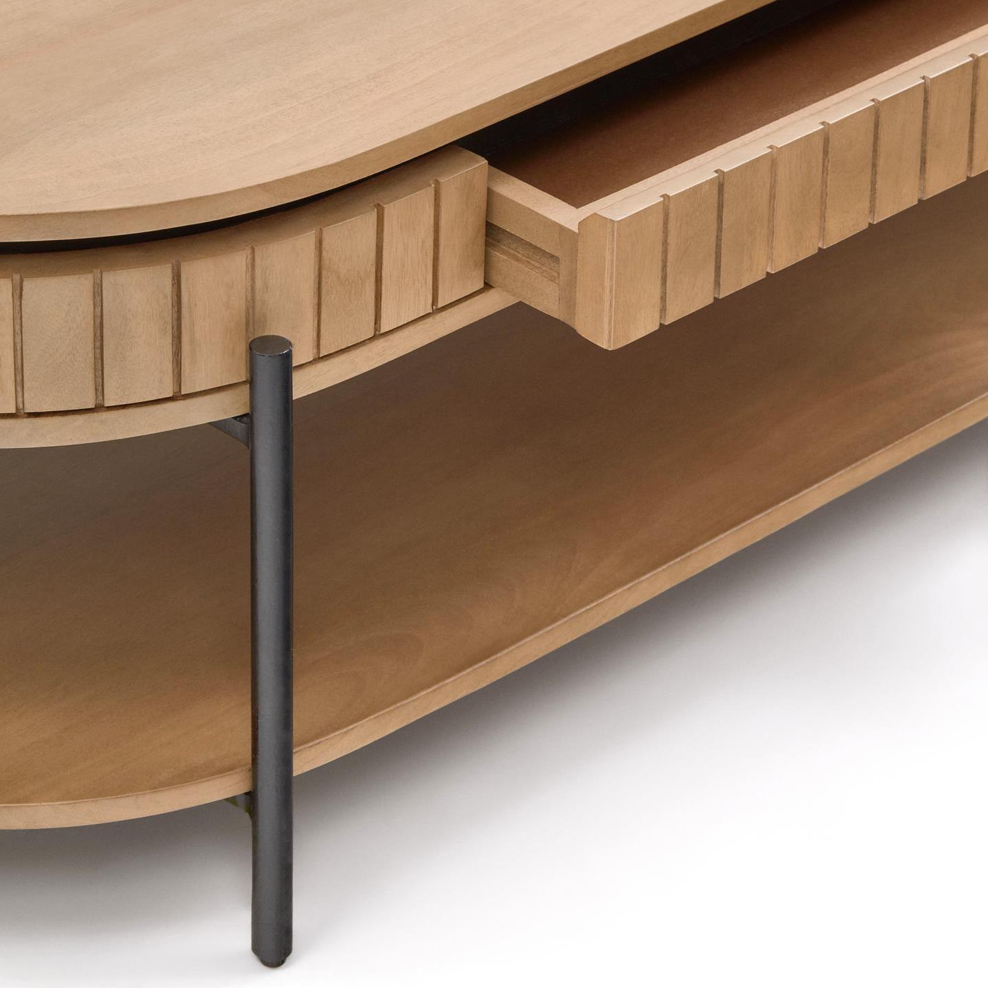 Stolik kawowy z szufladą LICIA lite drewno mango La Forma Eye on Design