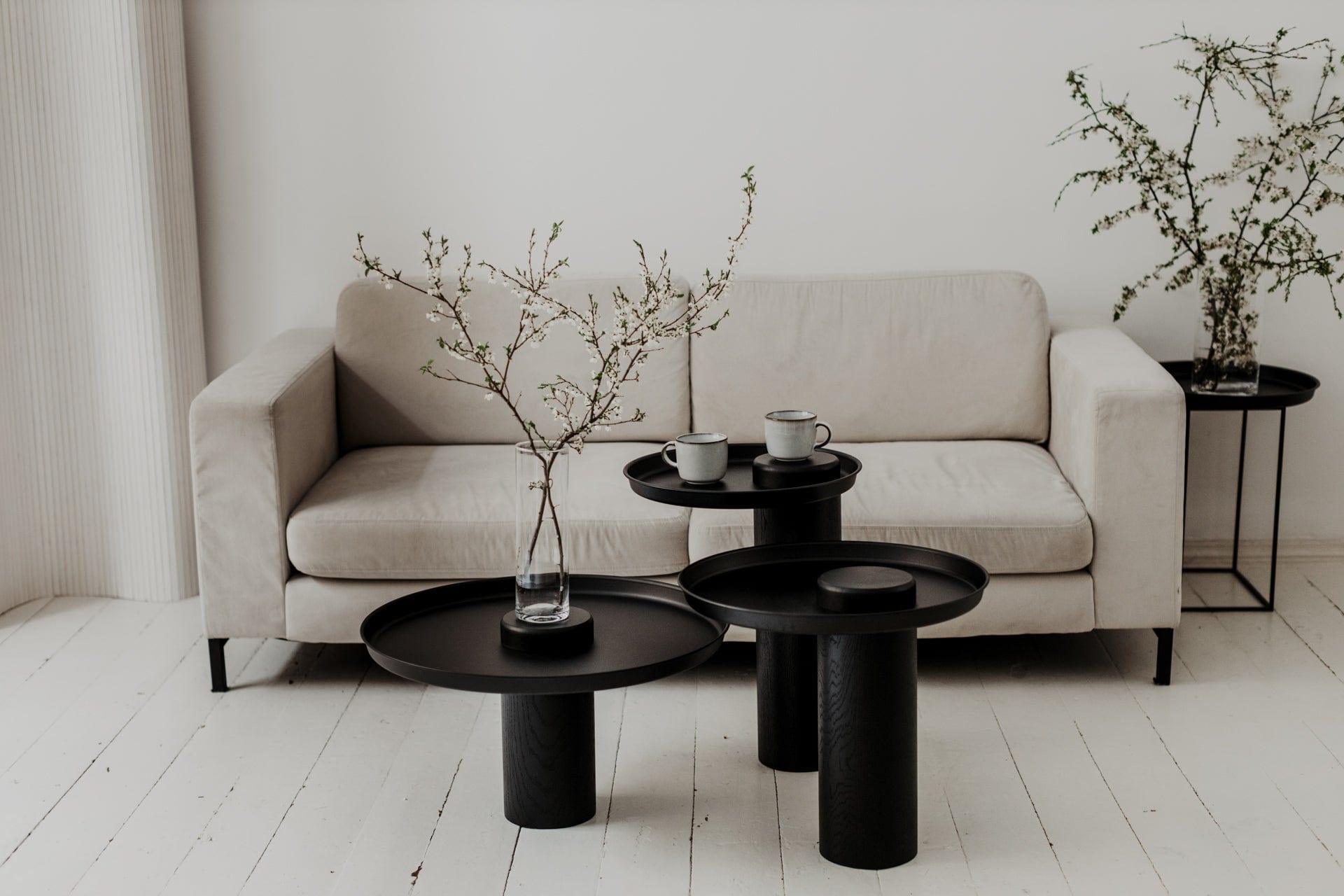Stolik TYK MIDI czarny dąb z czarnym blatem Nordifra Eye on Design