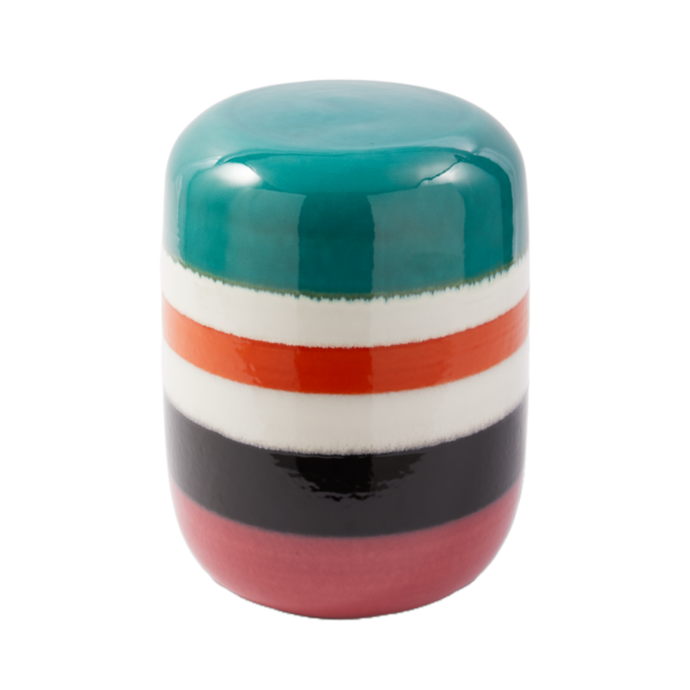 Stolik boczny STRIPED PILL kolorowa ceramika
