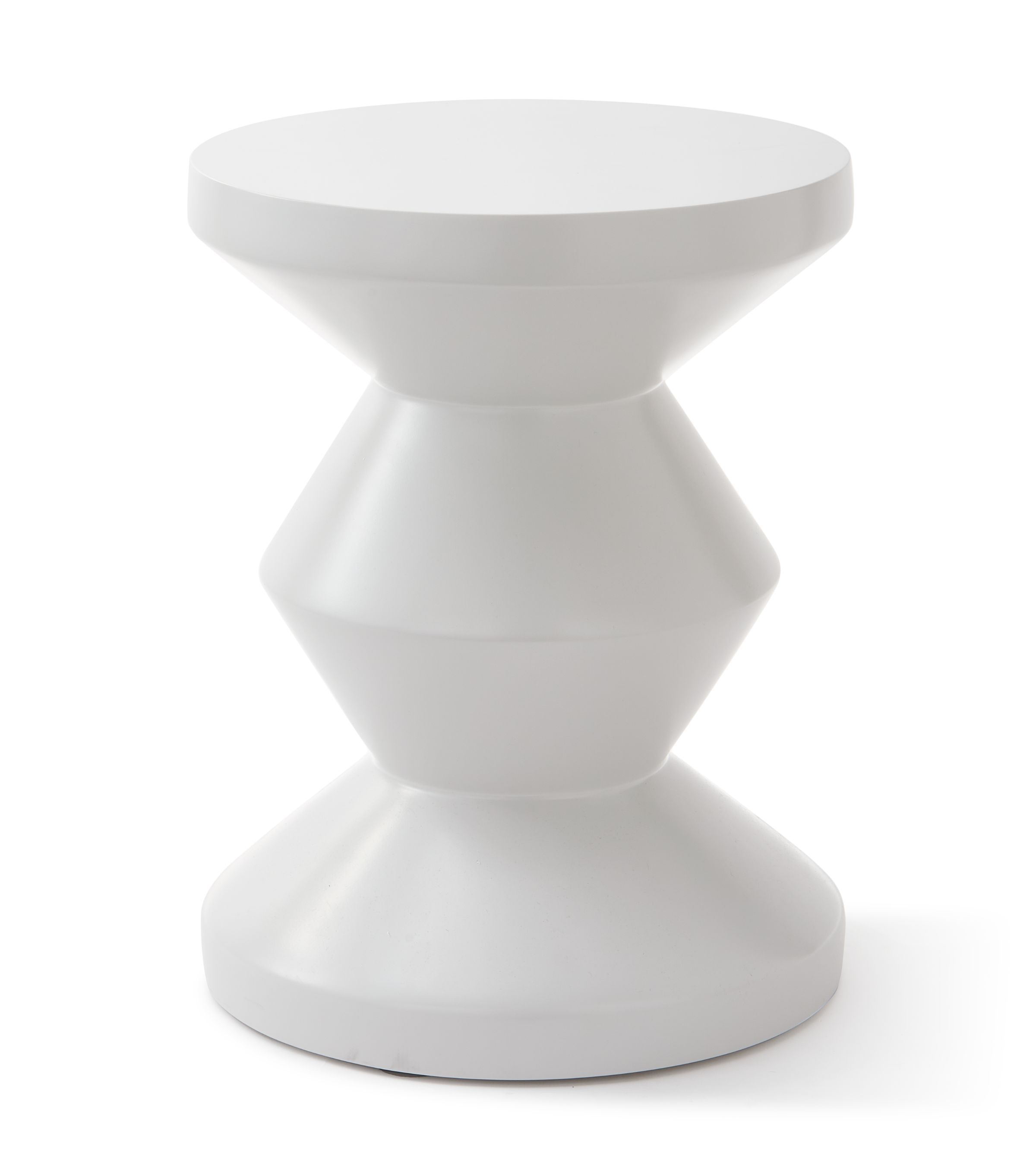 ZIG ZAG MATT Outdoor-Hocker weiß