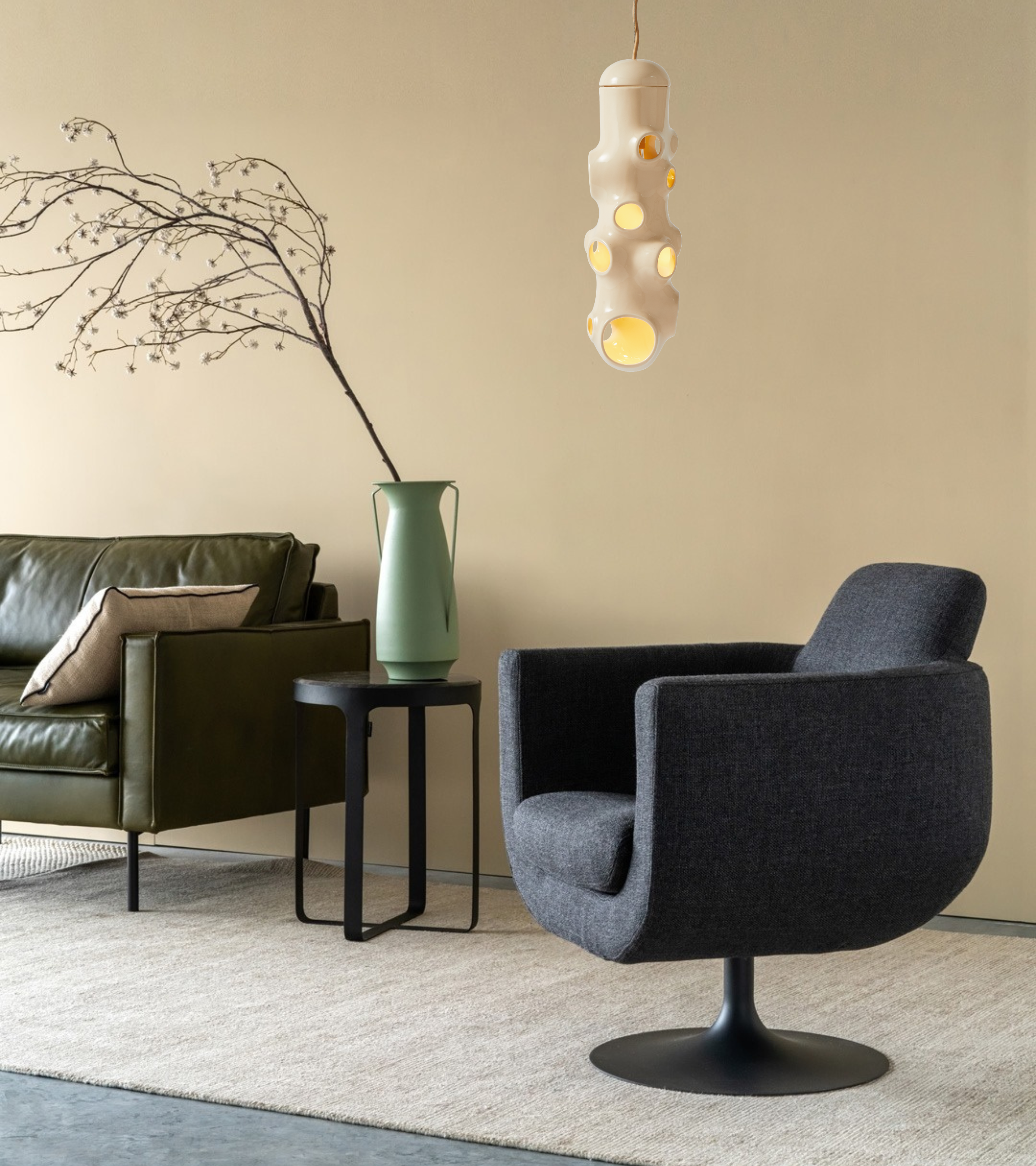 Lampa wisząca BULLE beżowy
