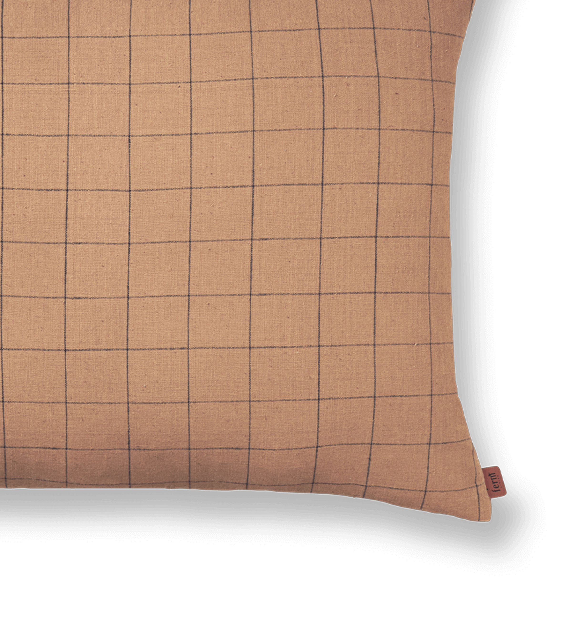 Poduszka dekoracyjna RECTANGLE COTTON GRID brązowa krata