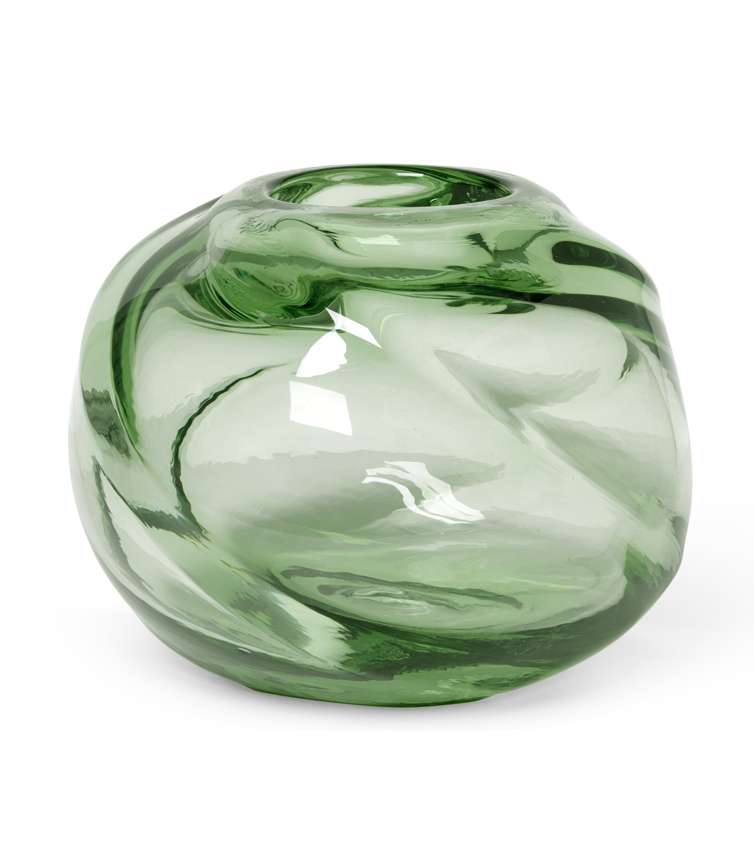 Wazon WATER ROUND SWIRL jasnozielon