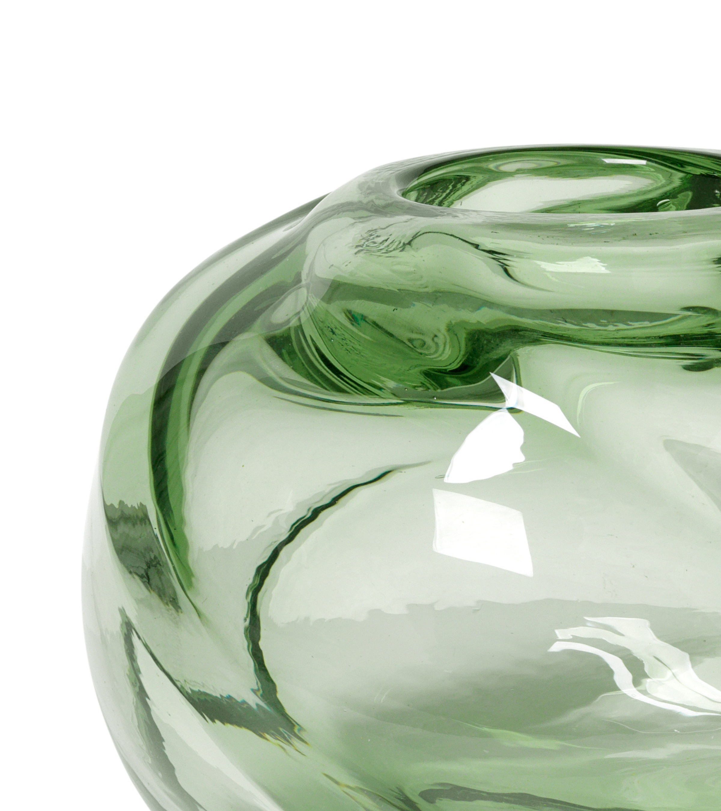 Wazon WATER ROUND SWIRL jasnozielon