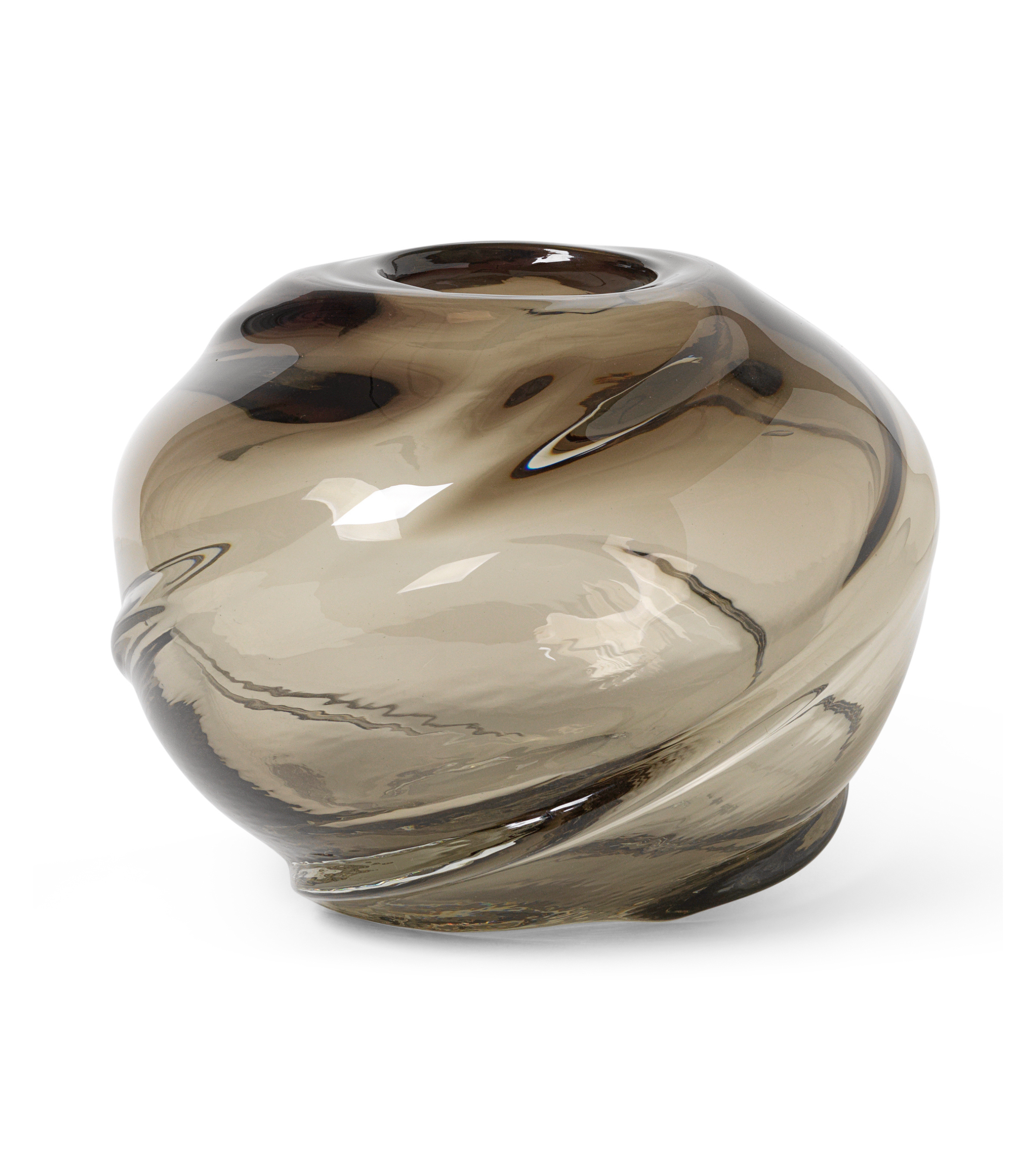 Wazon WATER ROUND SWIRL ciemnoszary
