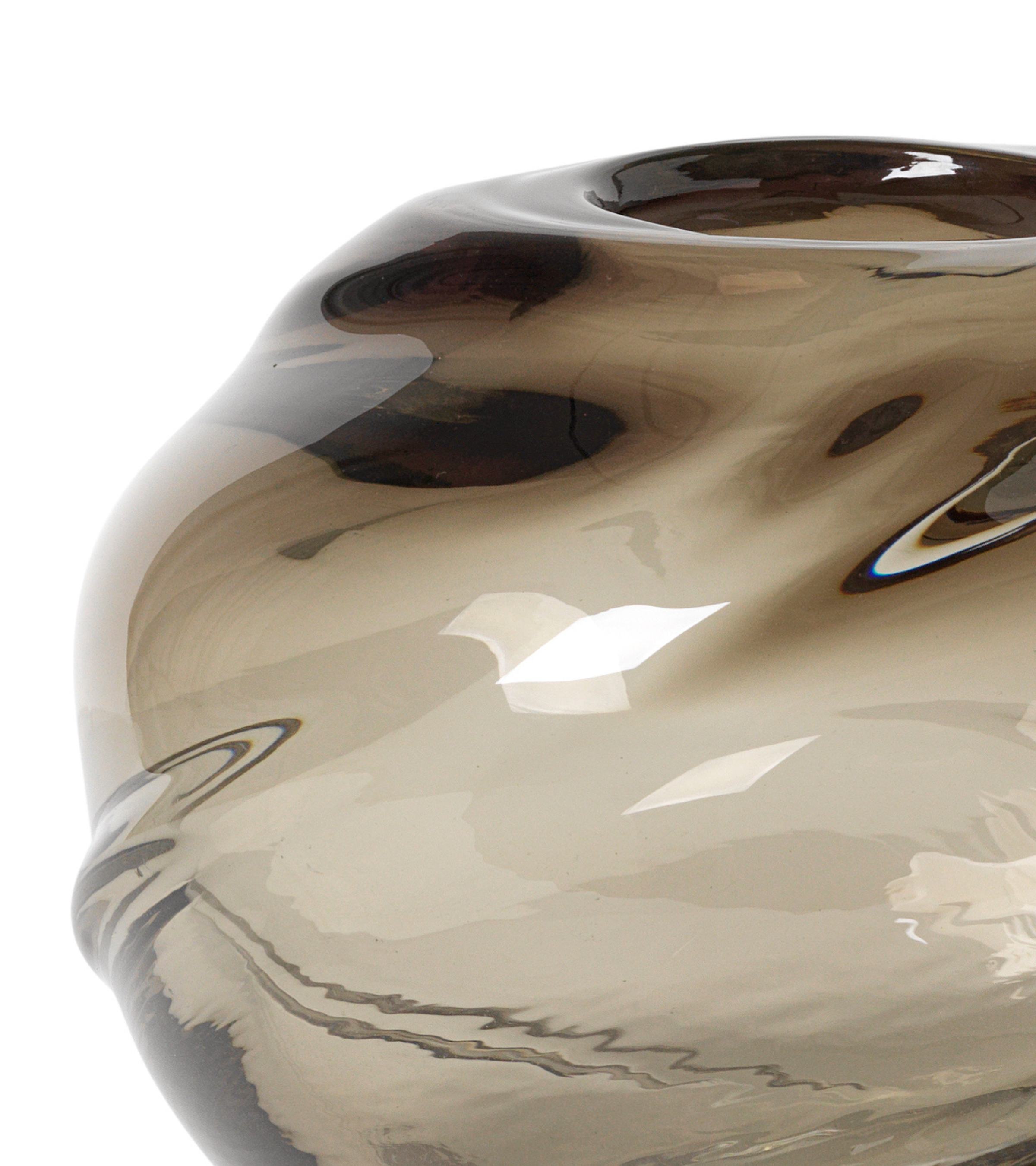 Wazon WATER ROUND SWIRL ciemnoszary