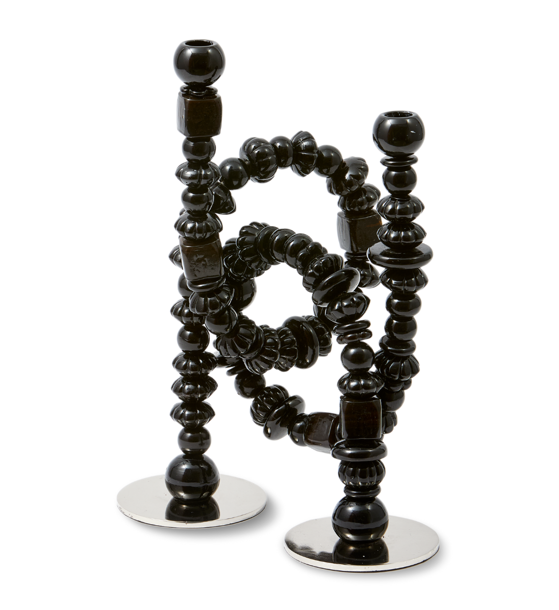 Świecznik BEADS czarny