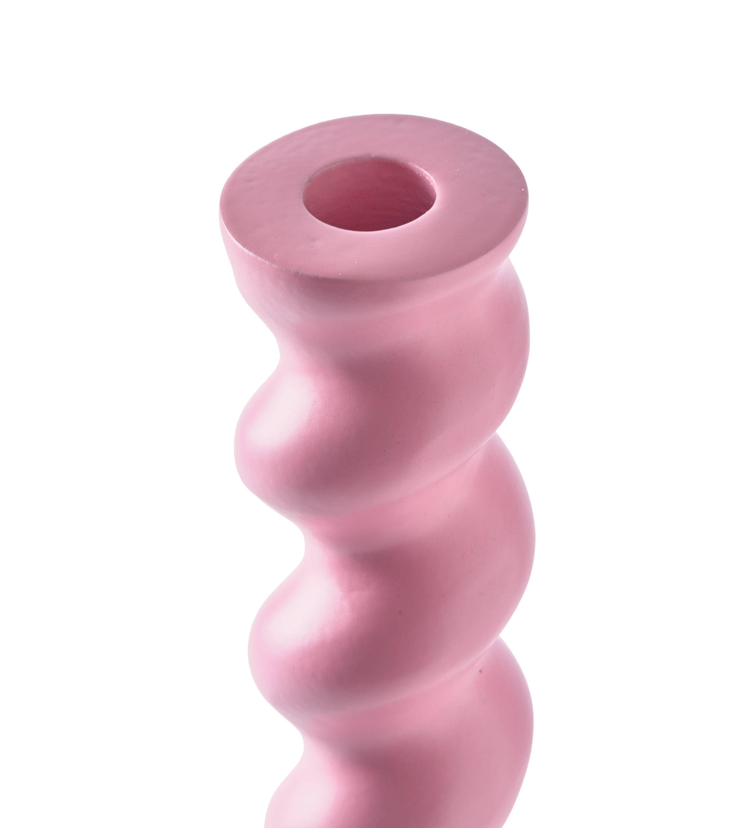 Świecznik TWISTER różowy