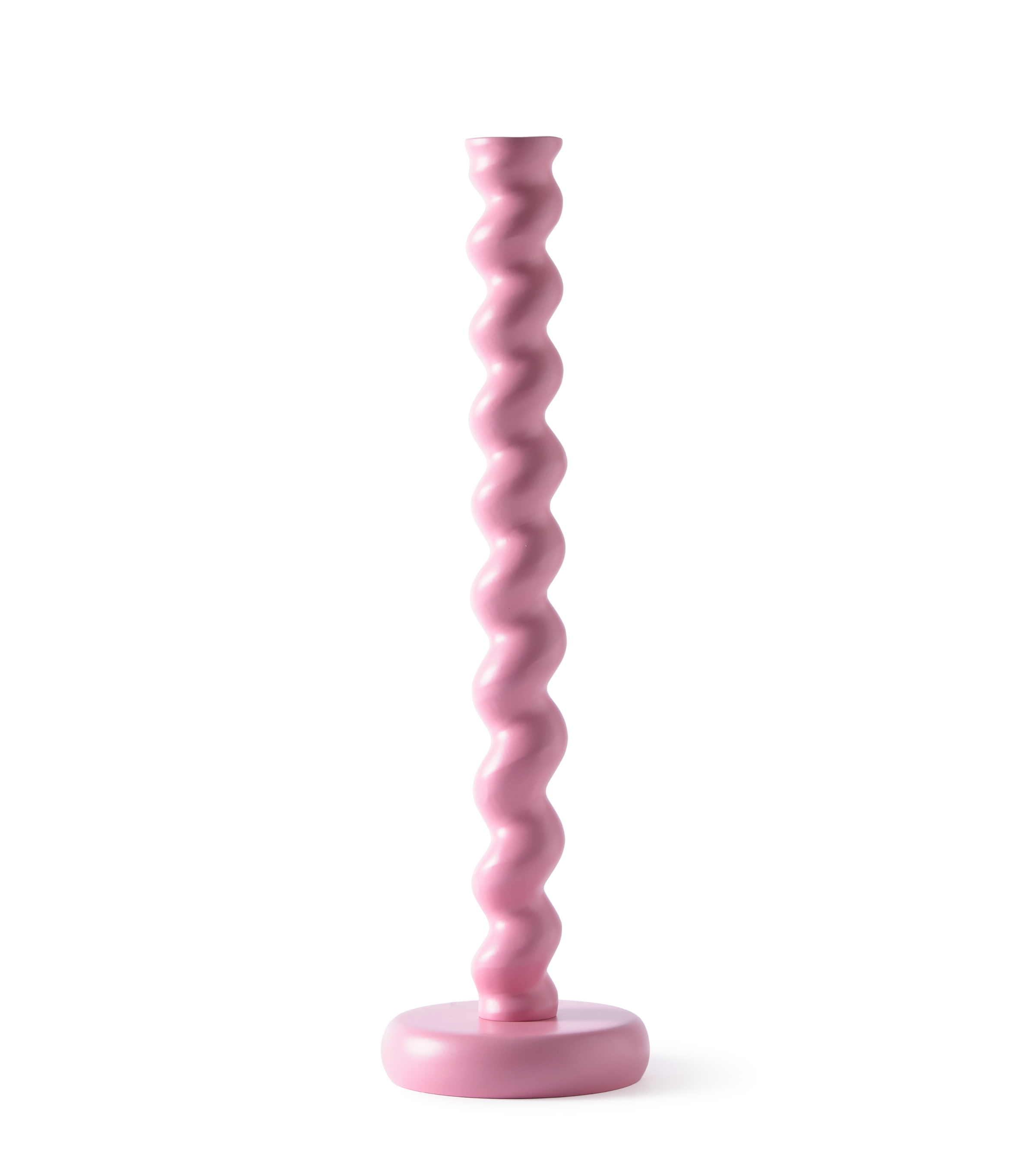 Świecznik TWISTER różowy