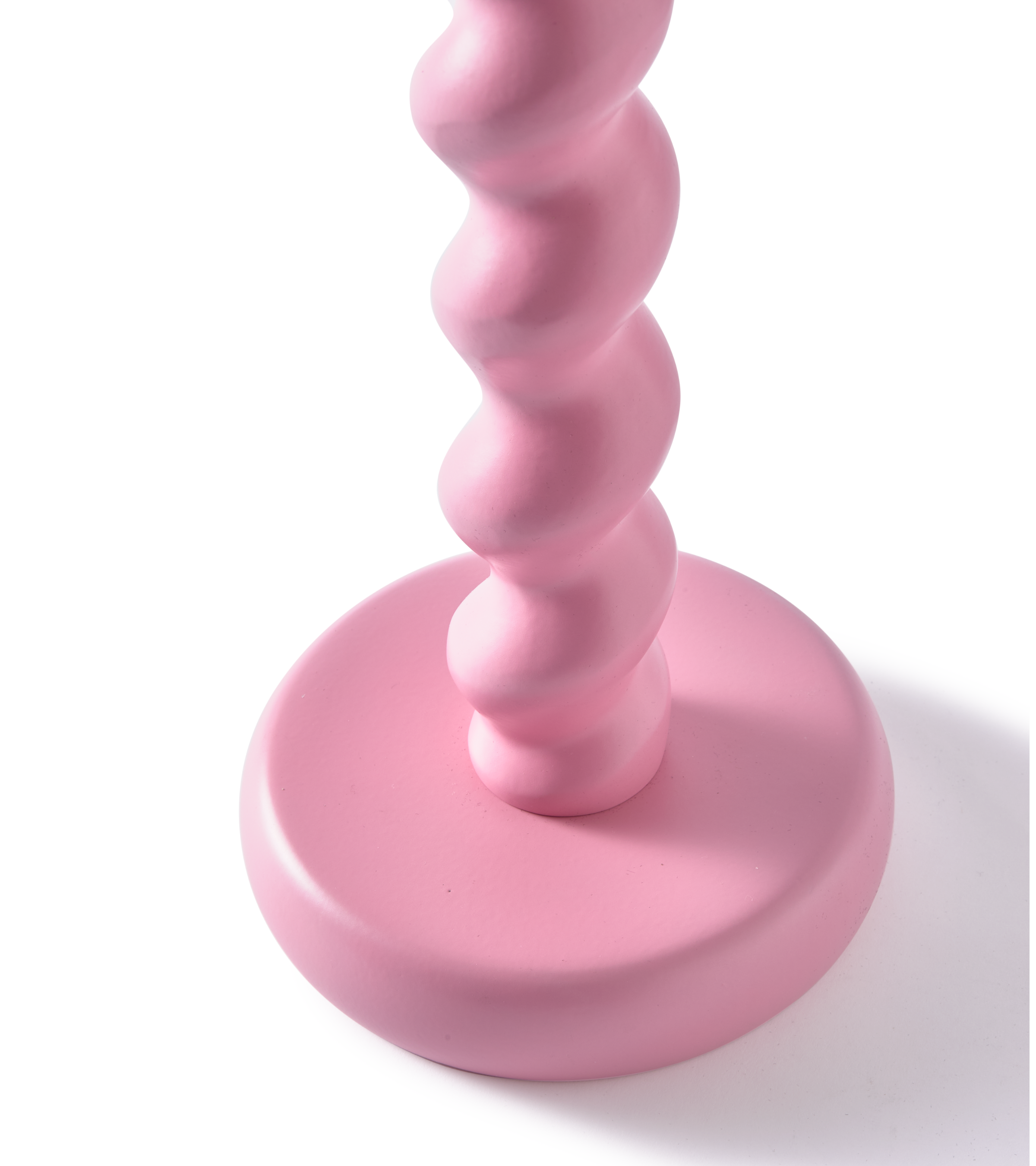 Świecznik TWISTER różowy