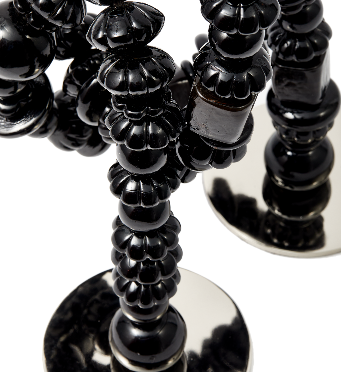 Świecznik BEADS czarny