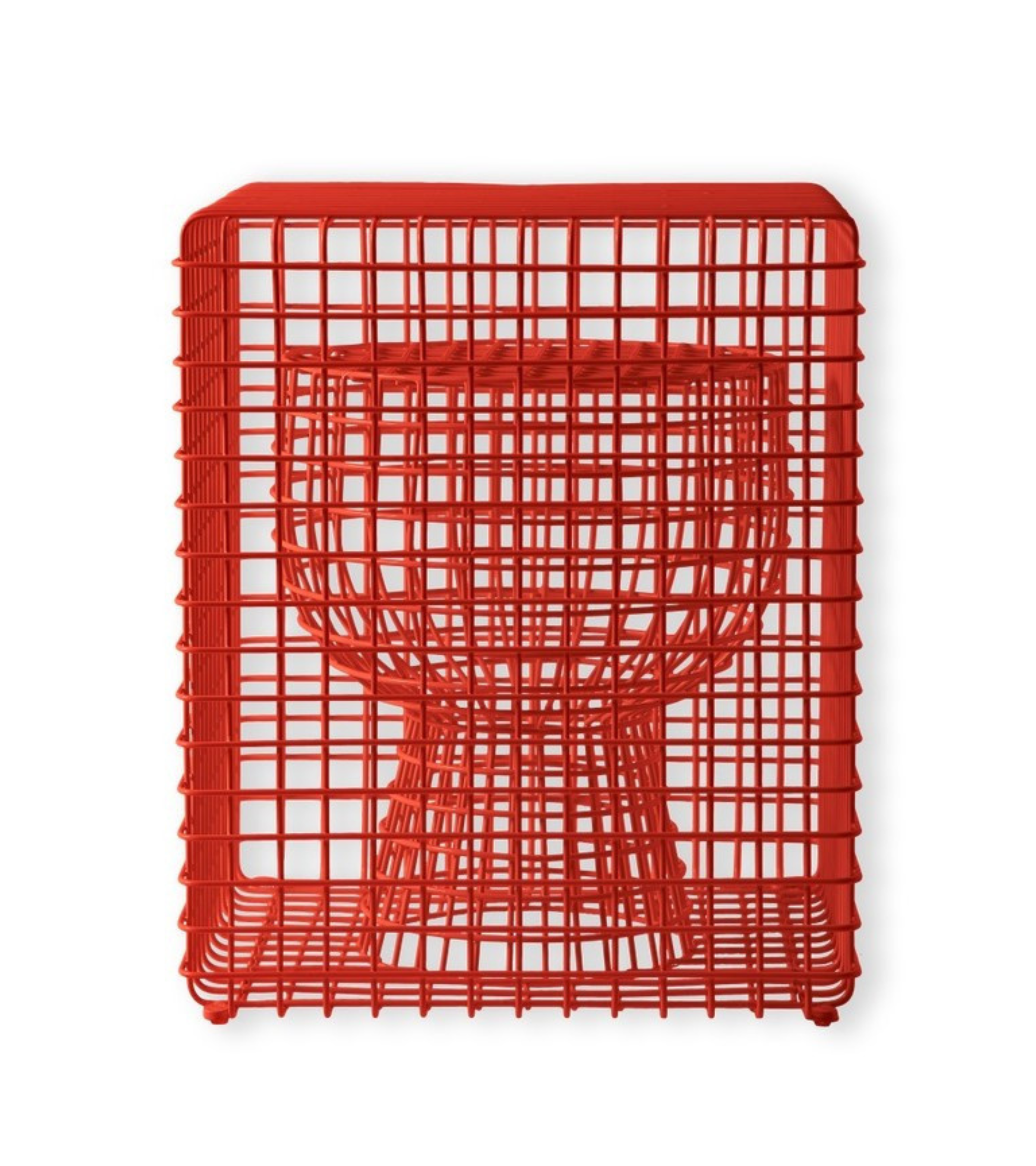 Stołek dekoracyjny TIP TAP WIRE czerwony