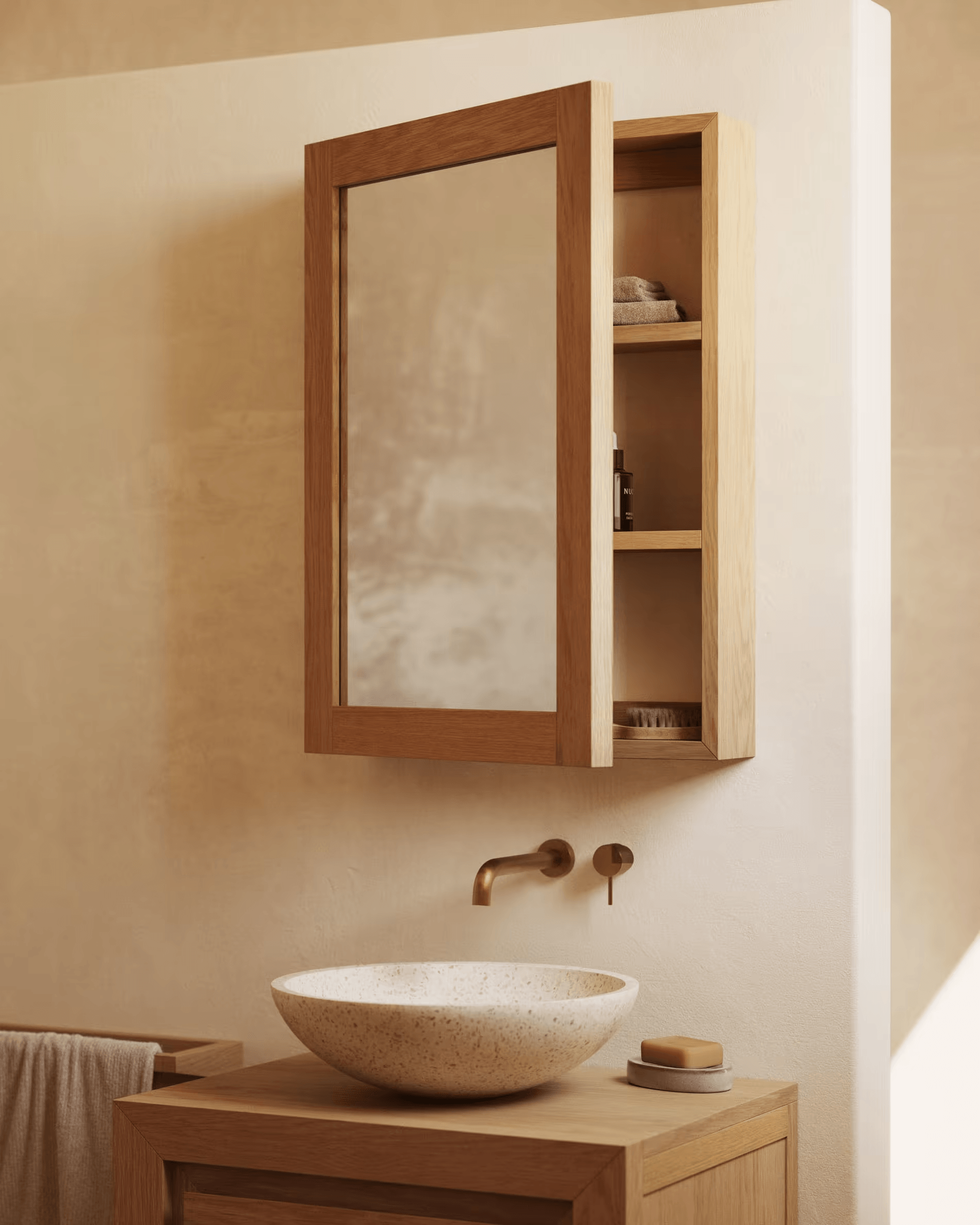 Szafka łazienkowa PLUBIA lite drewno tekowe La Forma Eye on Design