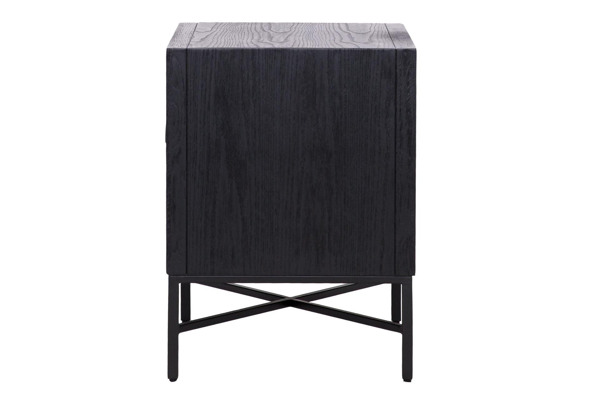Szafka nocna BLAX czarny fornir dębowy Richmond Interiors Eye on Design