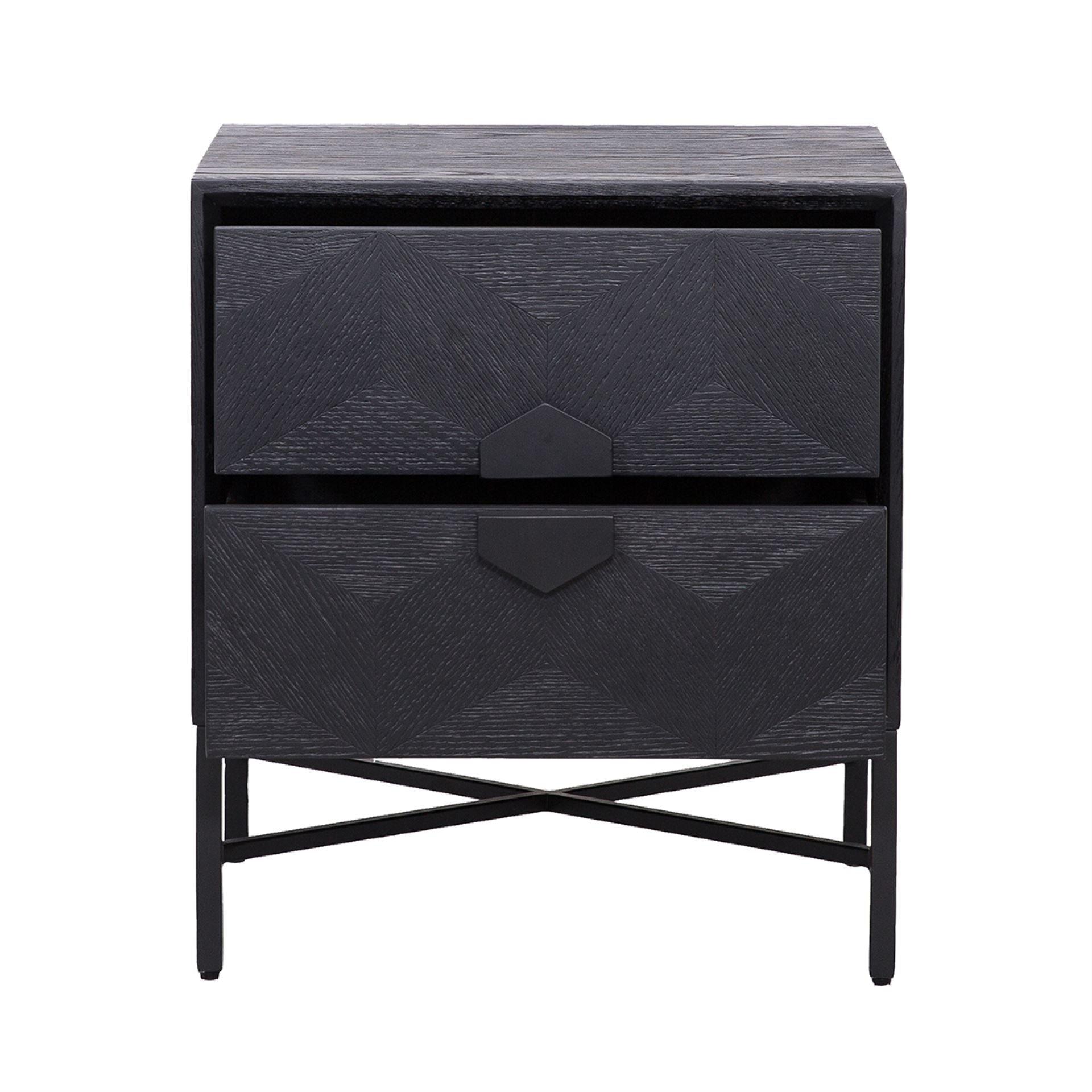 Szafka nocna BLAX czarny fornir dębowy Richmond Interiors Eye on Design