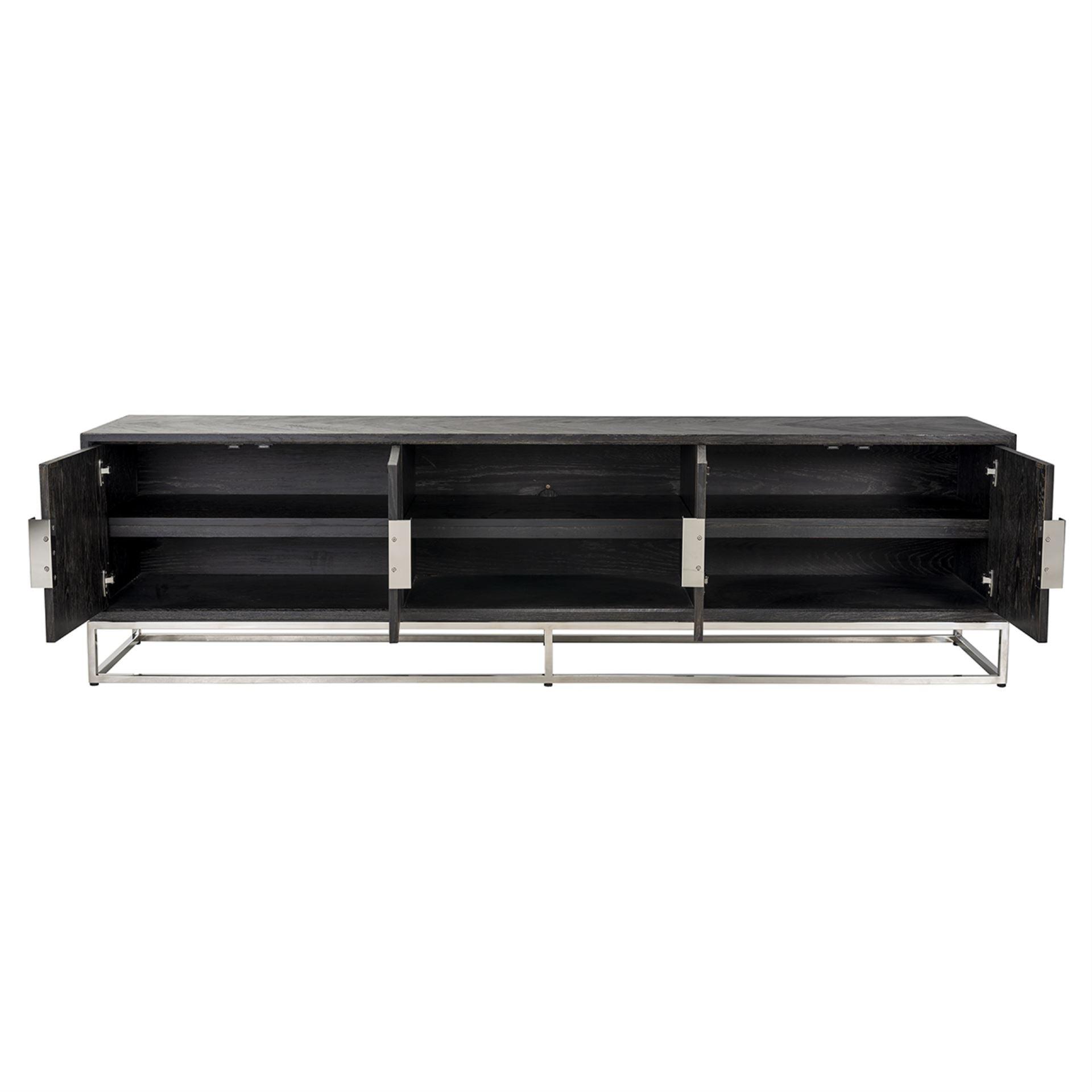 Szafka RTV BLACKBONE srebrny Richmond Interiors Eye on Design