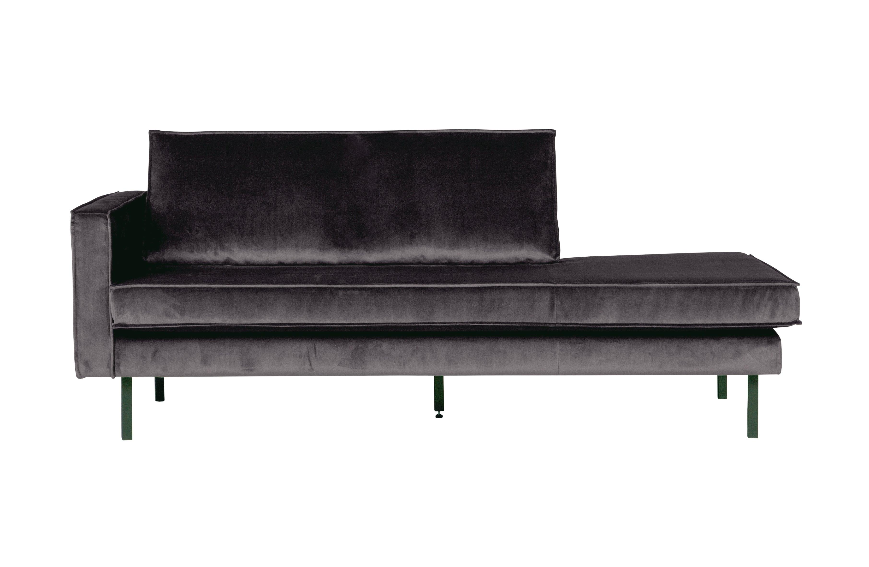 Szezlong aksamitny lewostronny RODEO antracytowy Be Pure Eye on Design