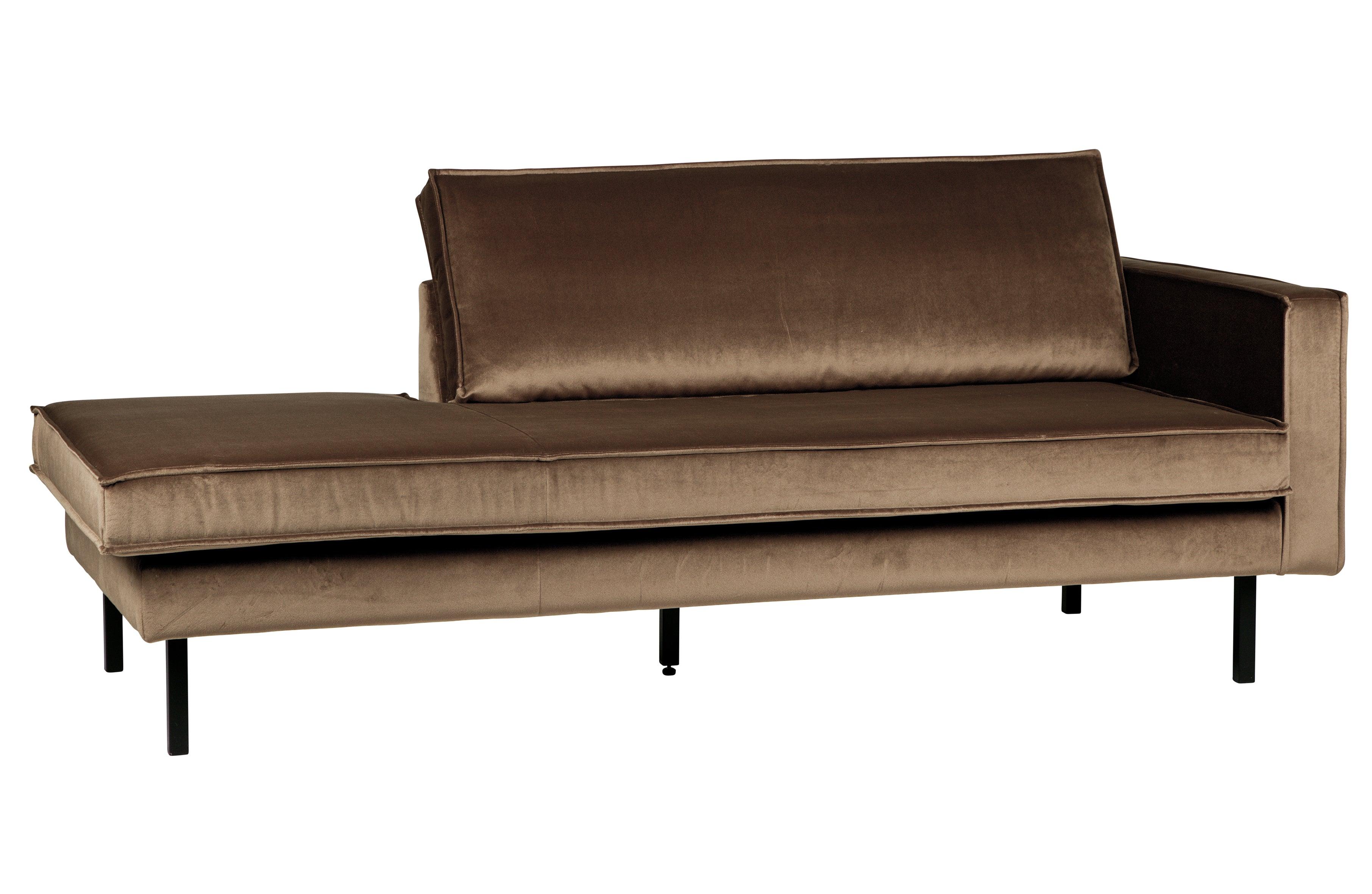 Szezlong aksamitny prawostronny RODEO taupe Be Pure Eye on Design