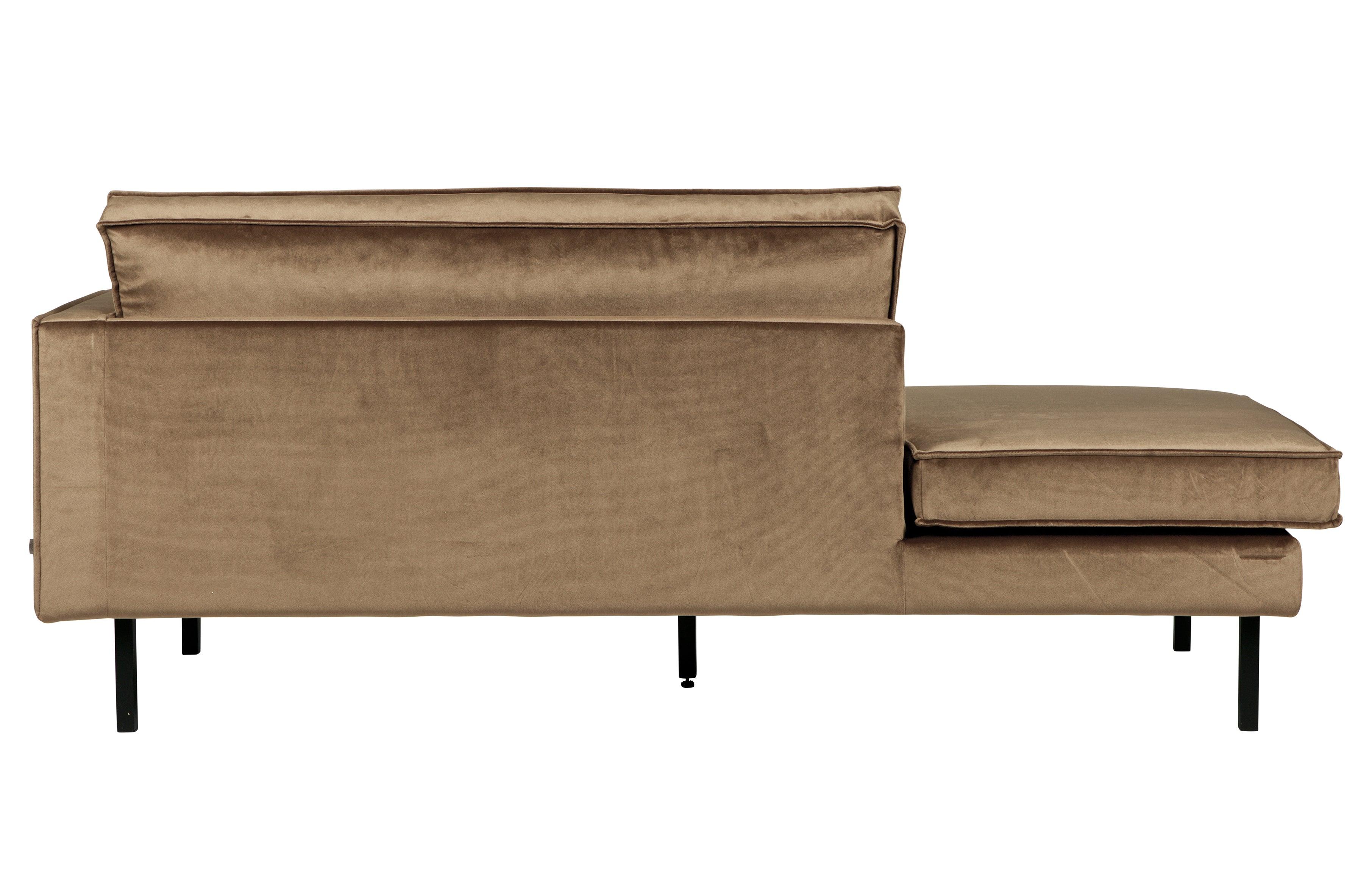 Szezlong aksamitny prawostronny RODEO taupe Be Pure Eye on Design