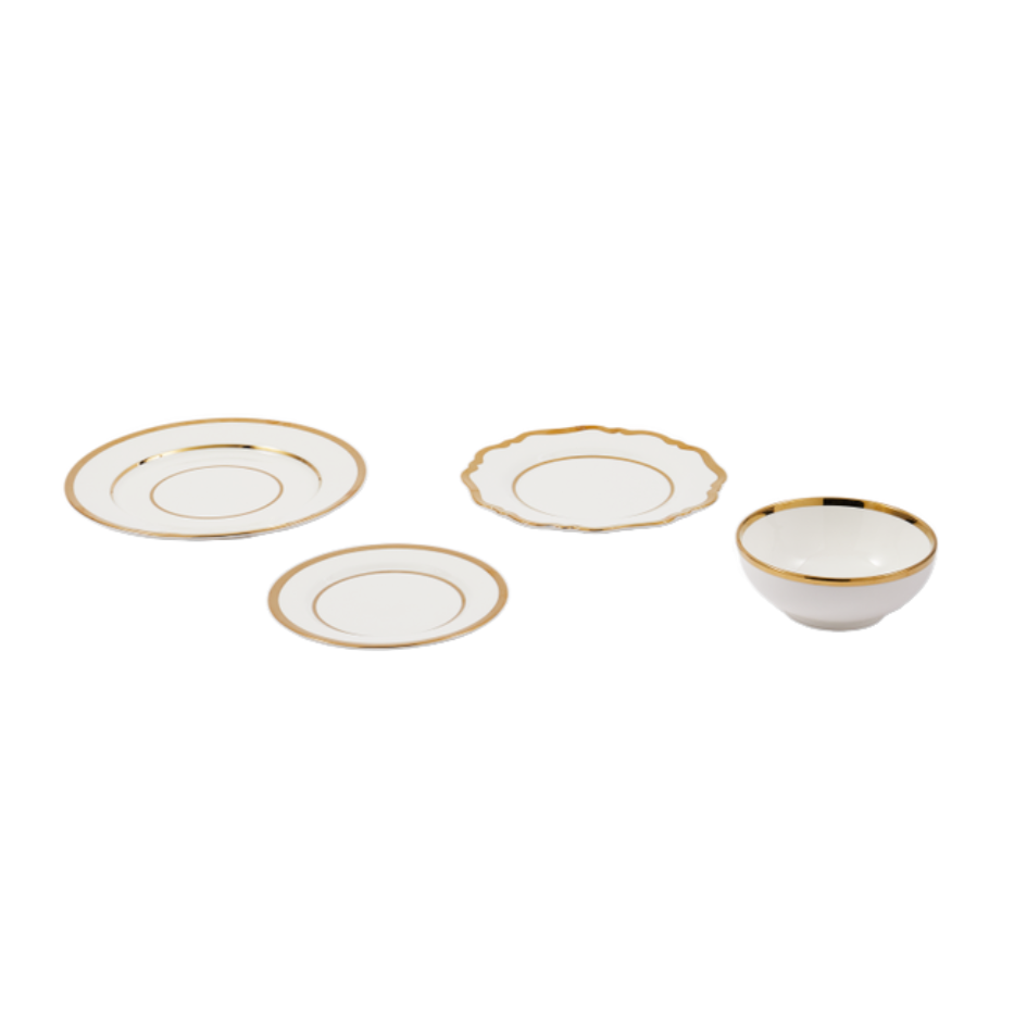 Zastawa stołowa GOLDEN FINDS porcelana