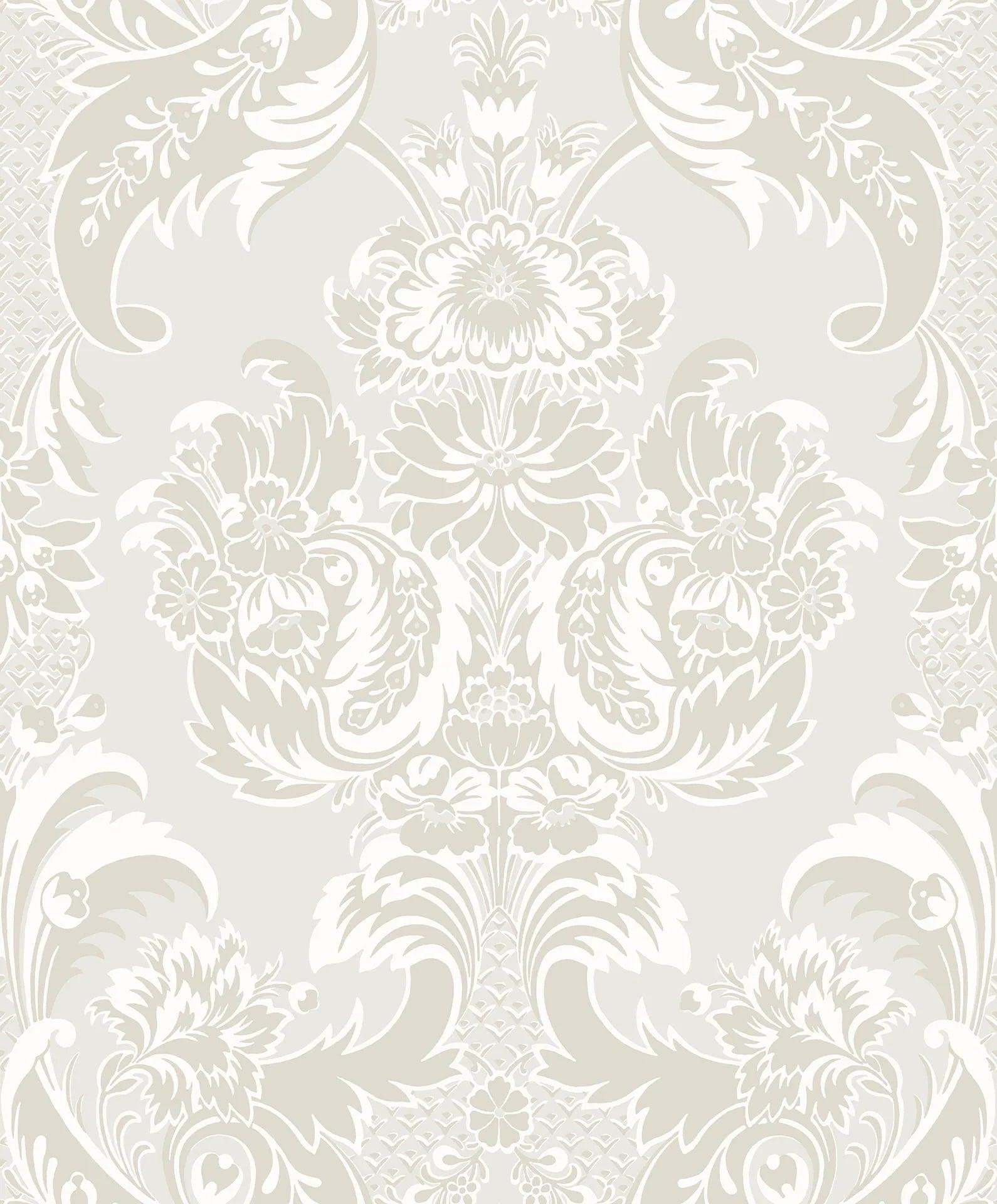 Tapeta ALBEMARLE - Wyndham biel na srebrze Cole & Son Eye on Design